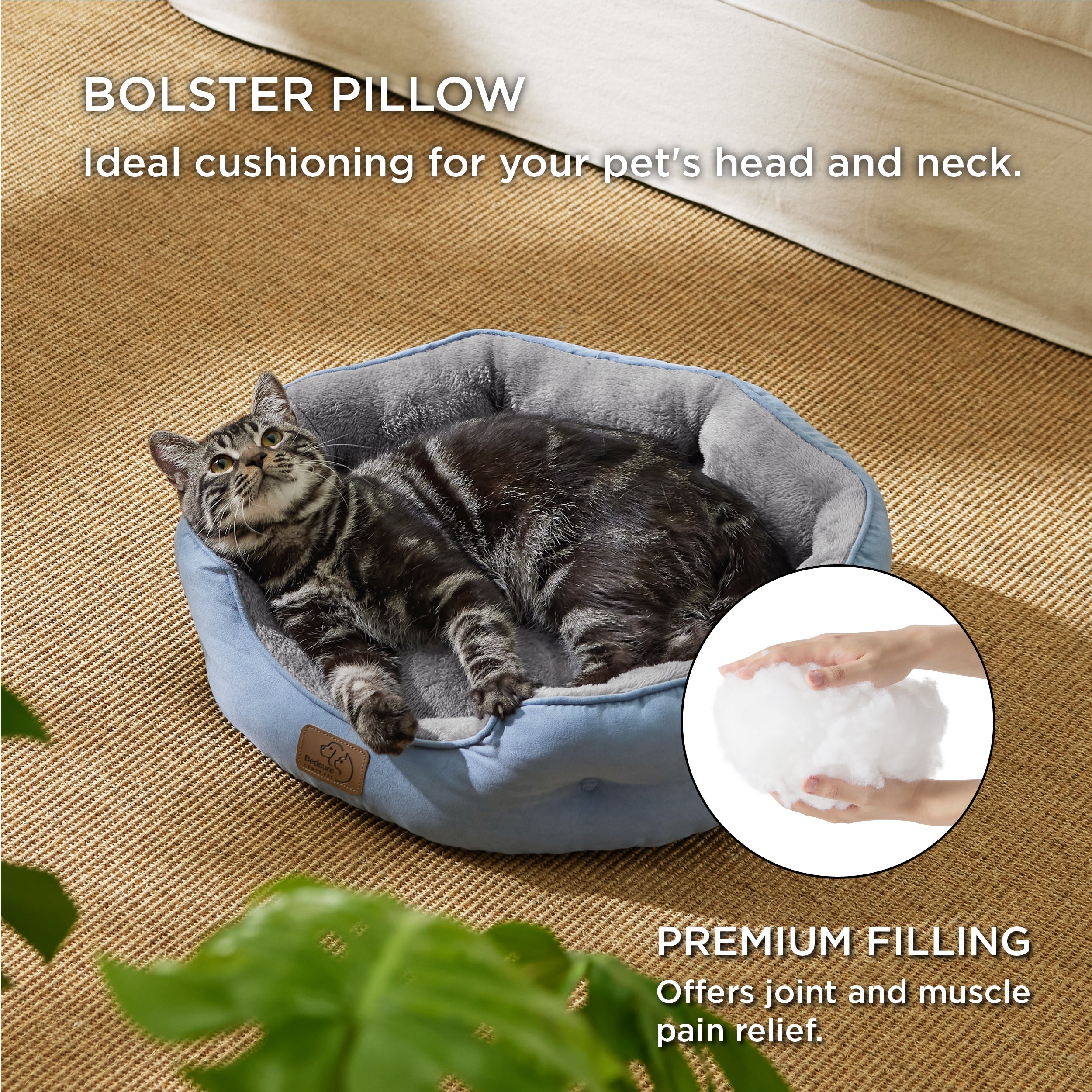 Solid Round Pet Bed