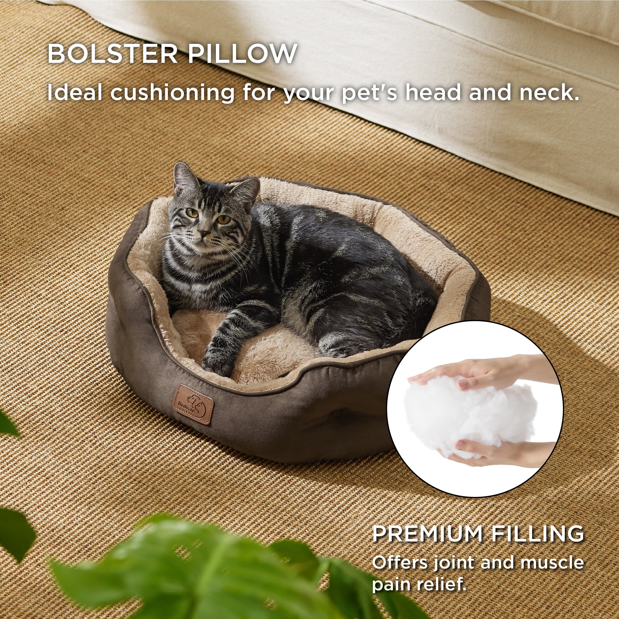Solid Round Pet Bed