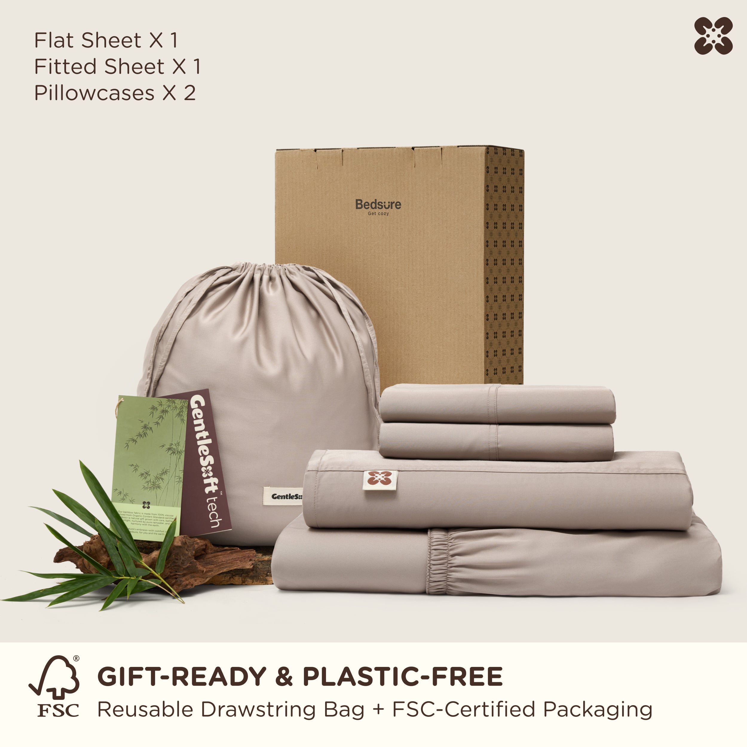 GentleSoft® Organically Grown Bamboo Viscose Sheet Set