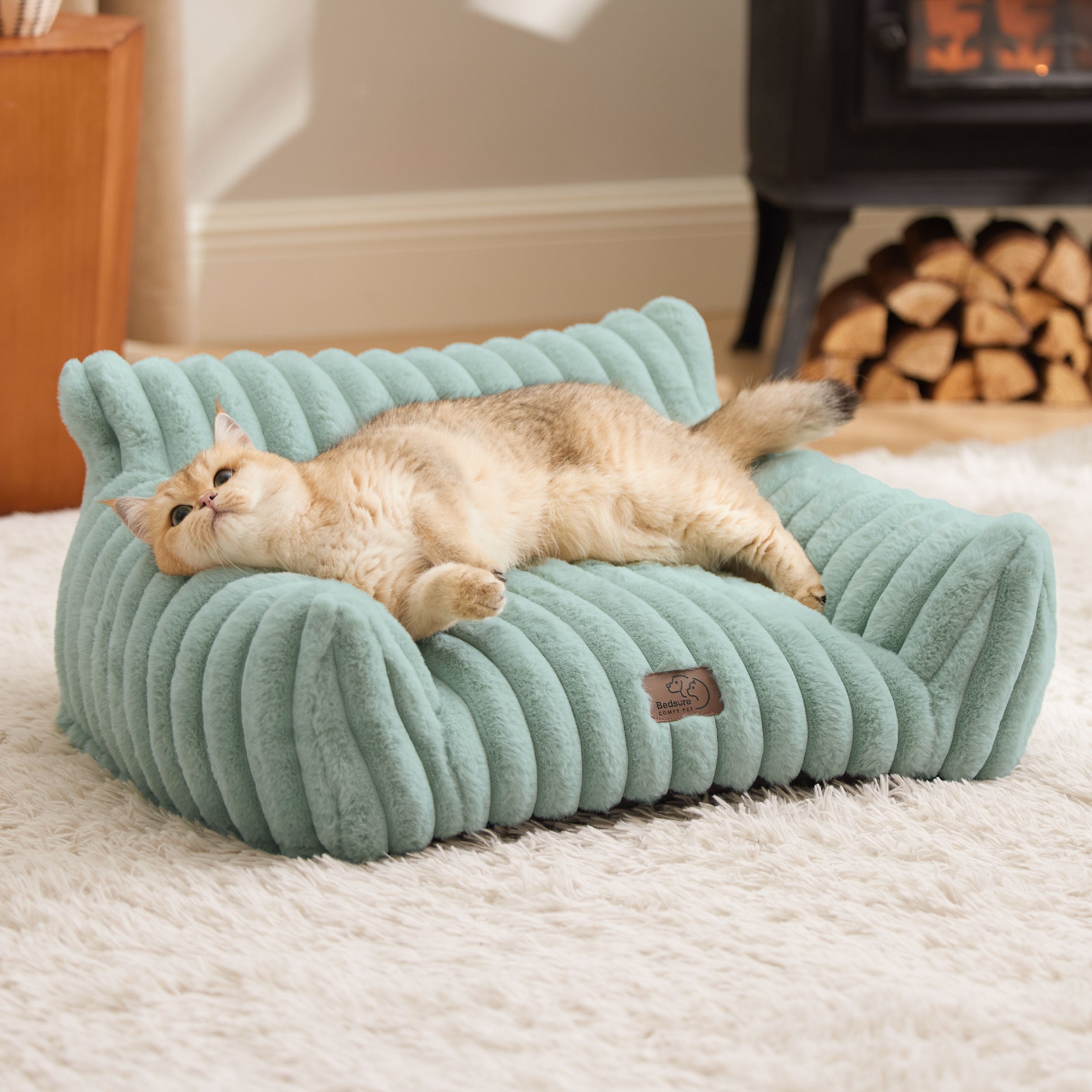 Corduroy Fleece Cat Couch