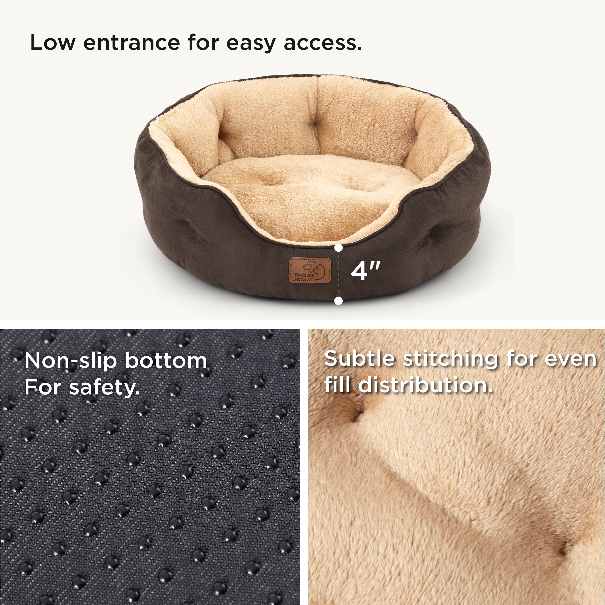 Solid Round Pet Bed