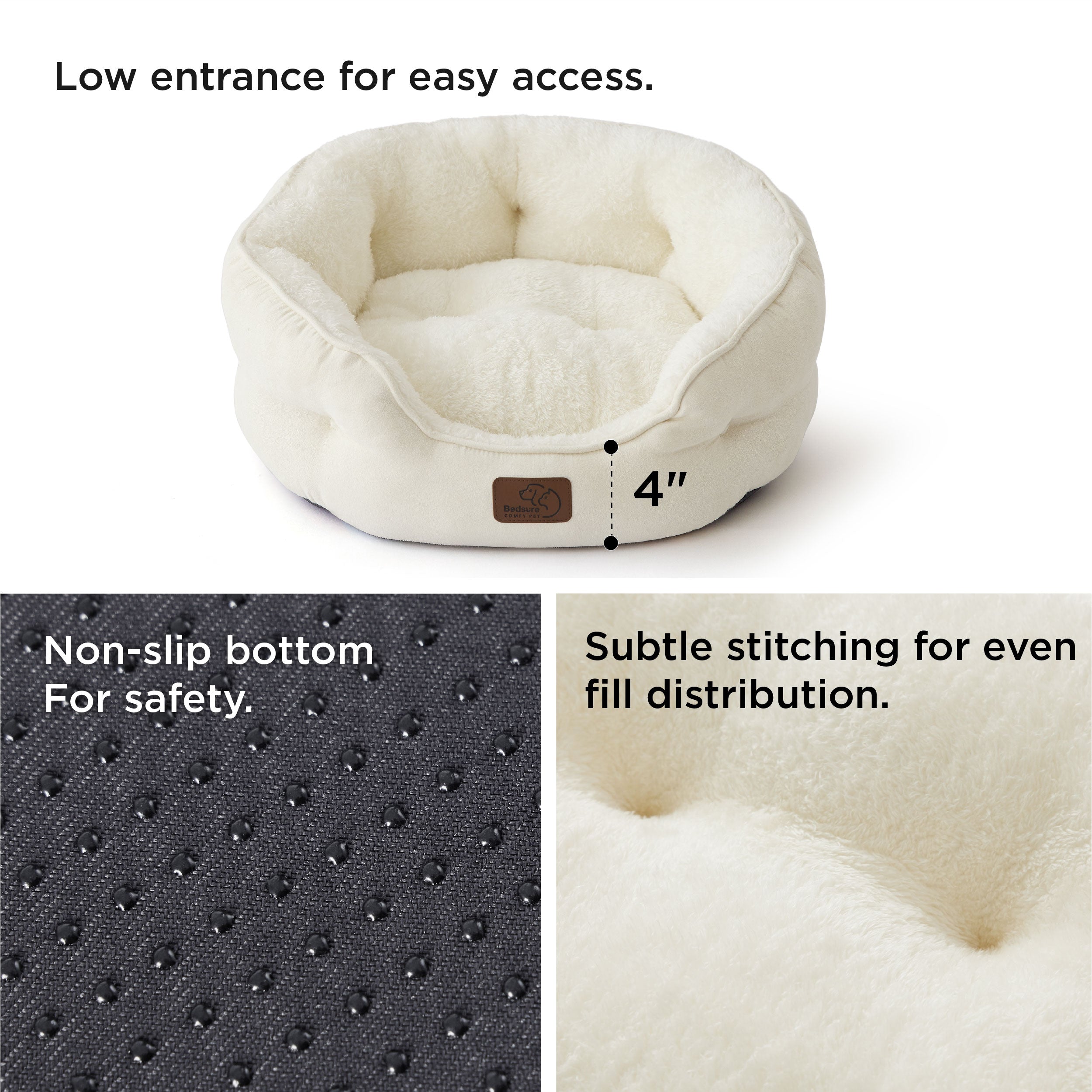 Solid Round Pet Bed