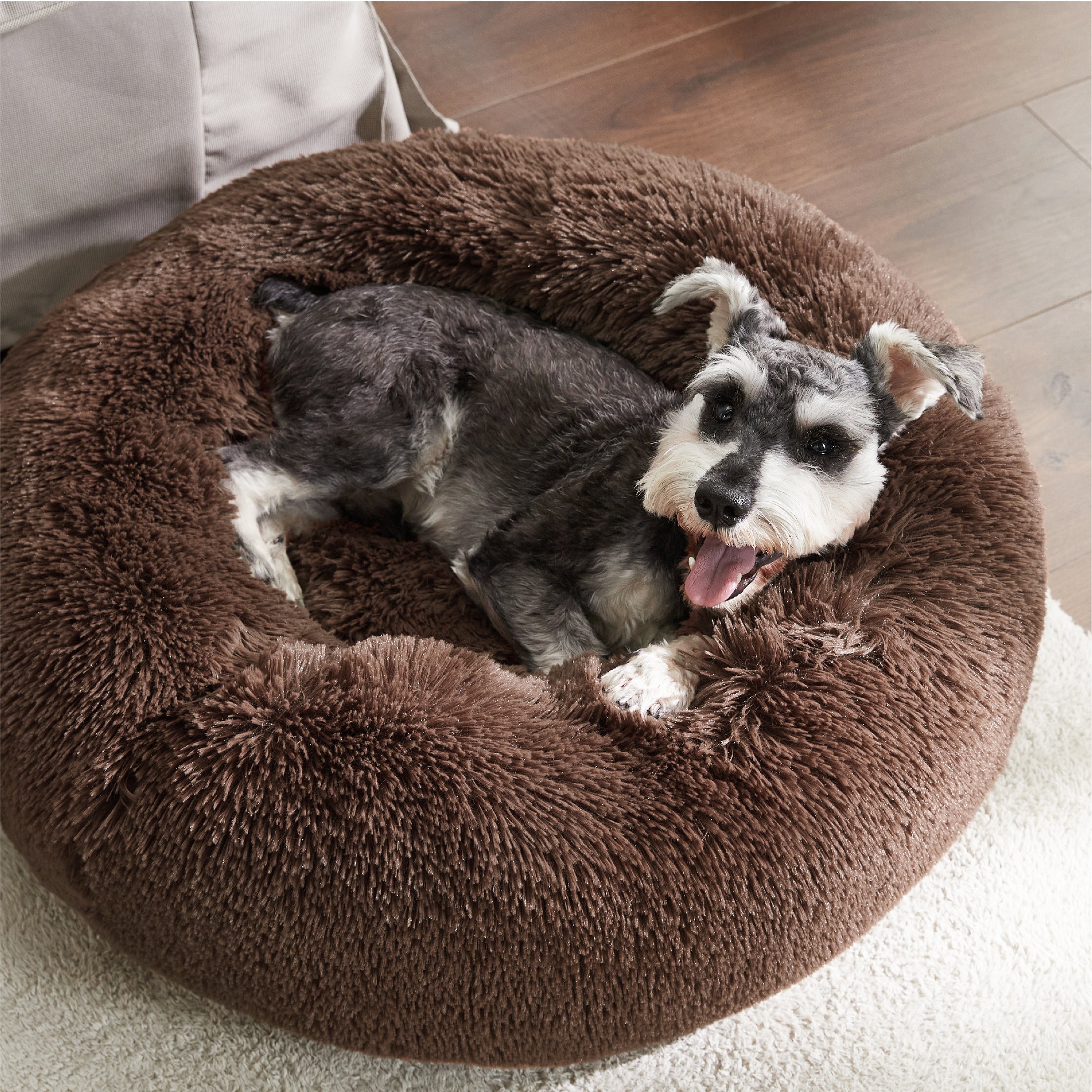 Calming Donut Bed for Dogs and Cats