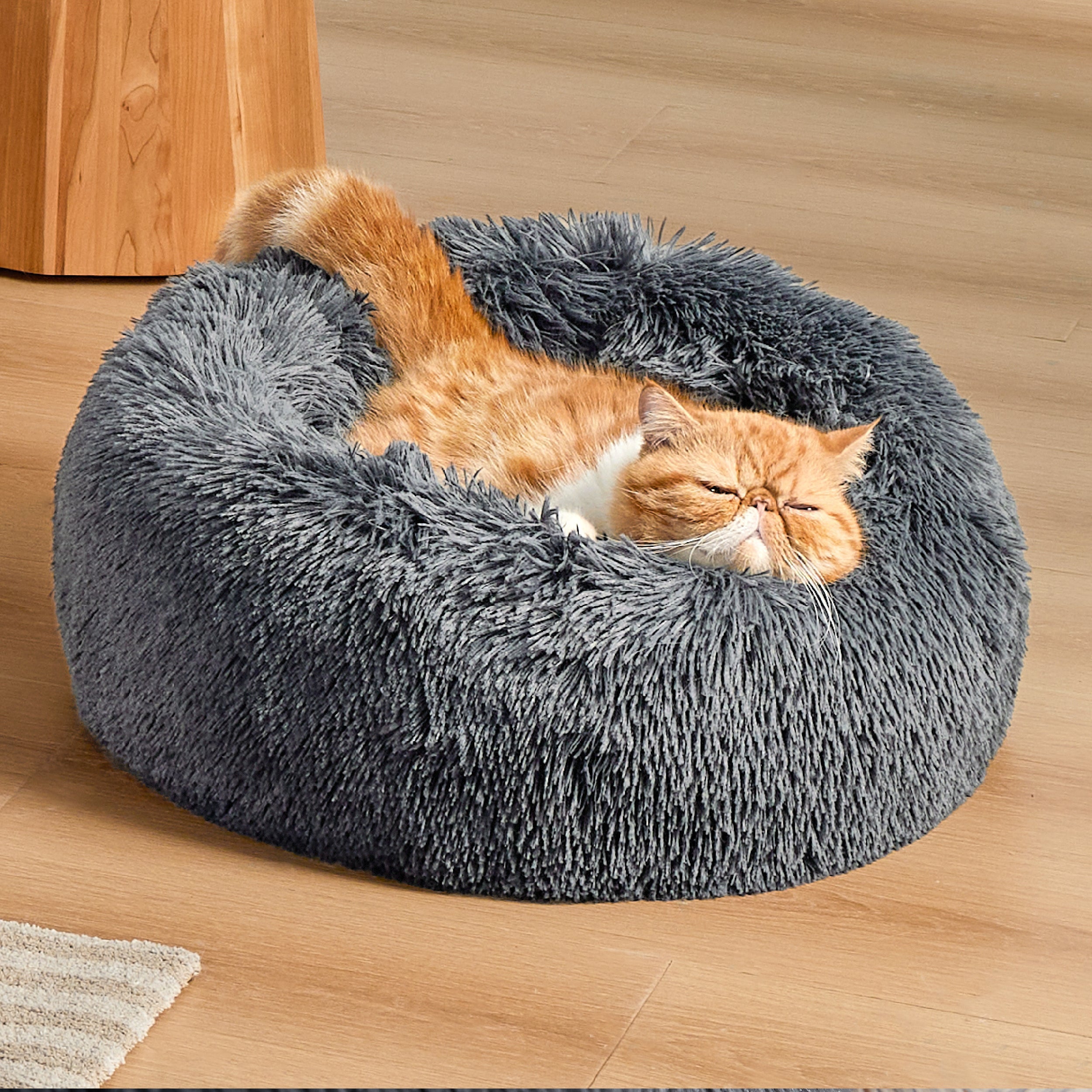 Calming Donut Bed for Dogs and Cats