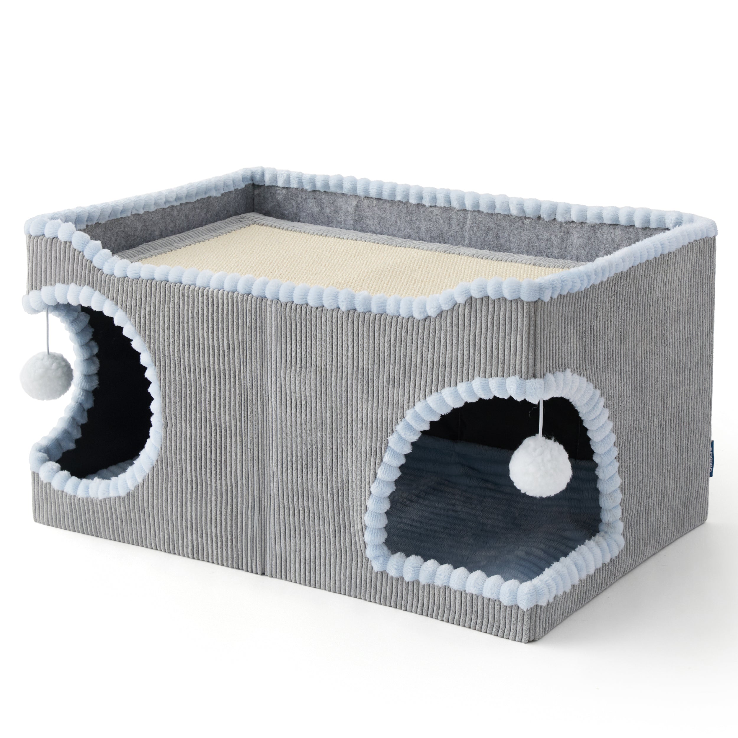 2-in-1 Corduroy Cat Scratcher House