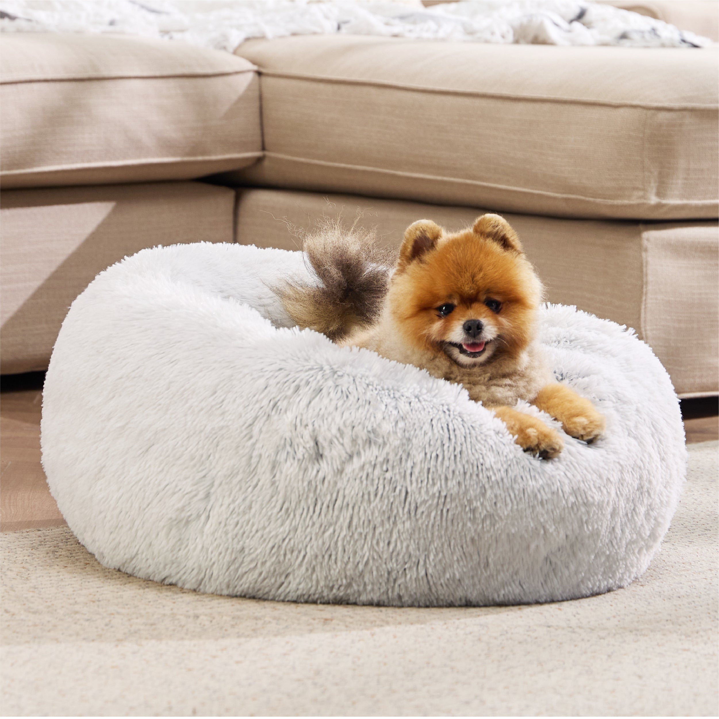 Calming Donut Bed for Dogs and Cats