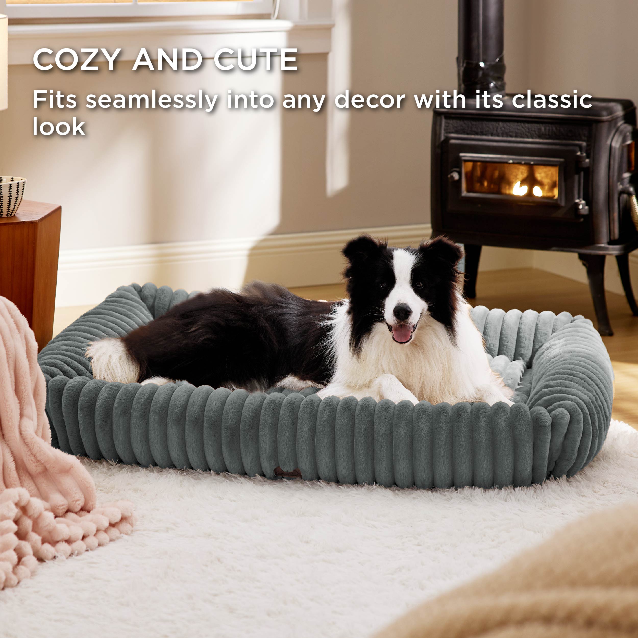 Corduroy Fleece Pet Bed