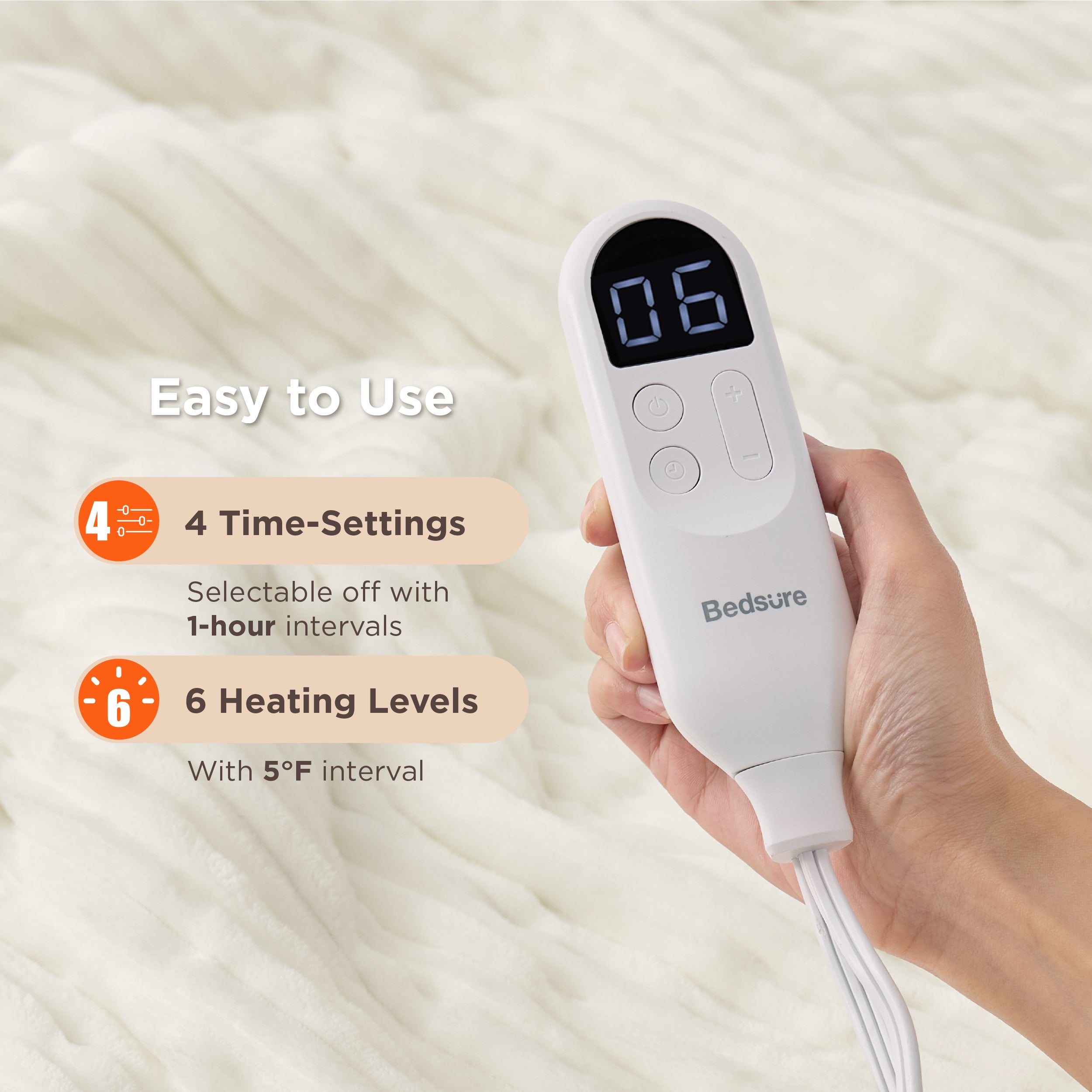 GentleSoft® Ribbed Heated Blanket