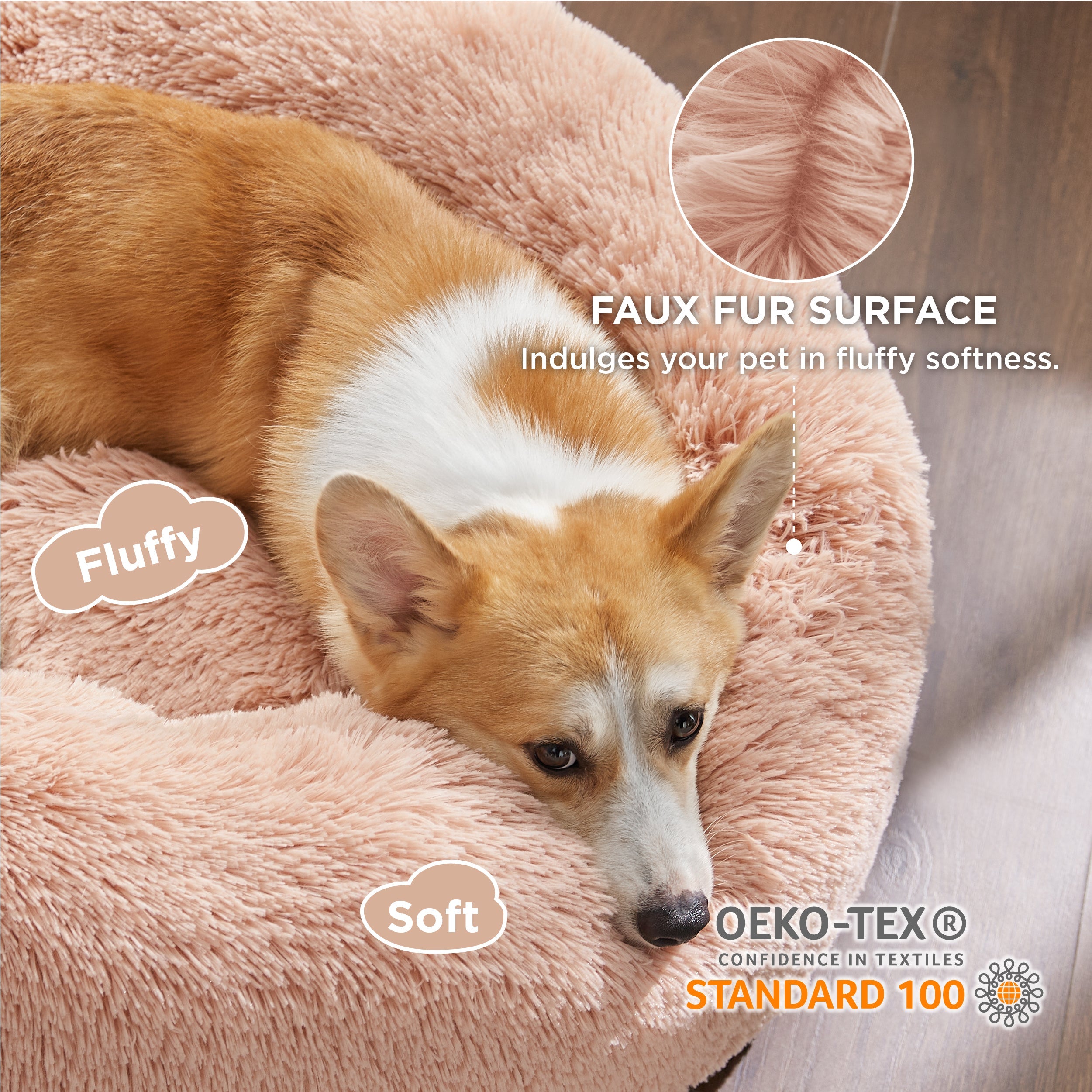 Calming Donut Bed for Dogs and Cats