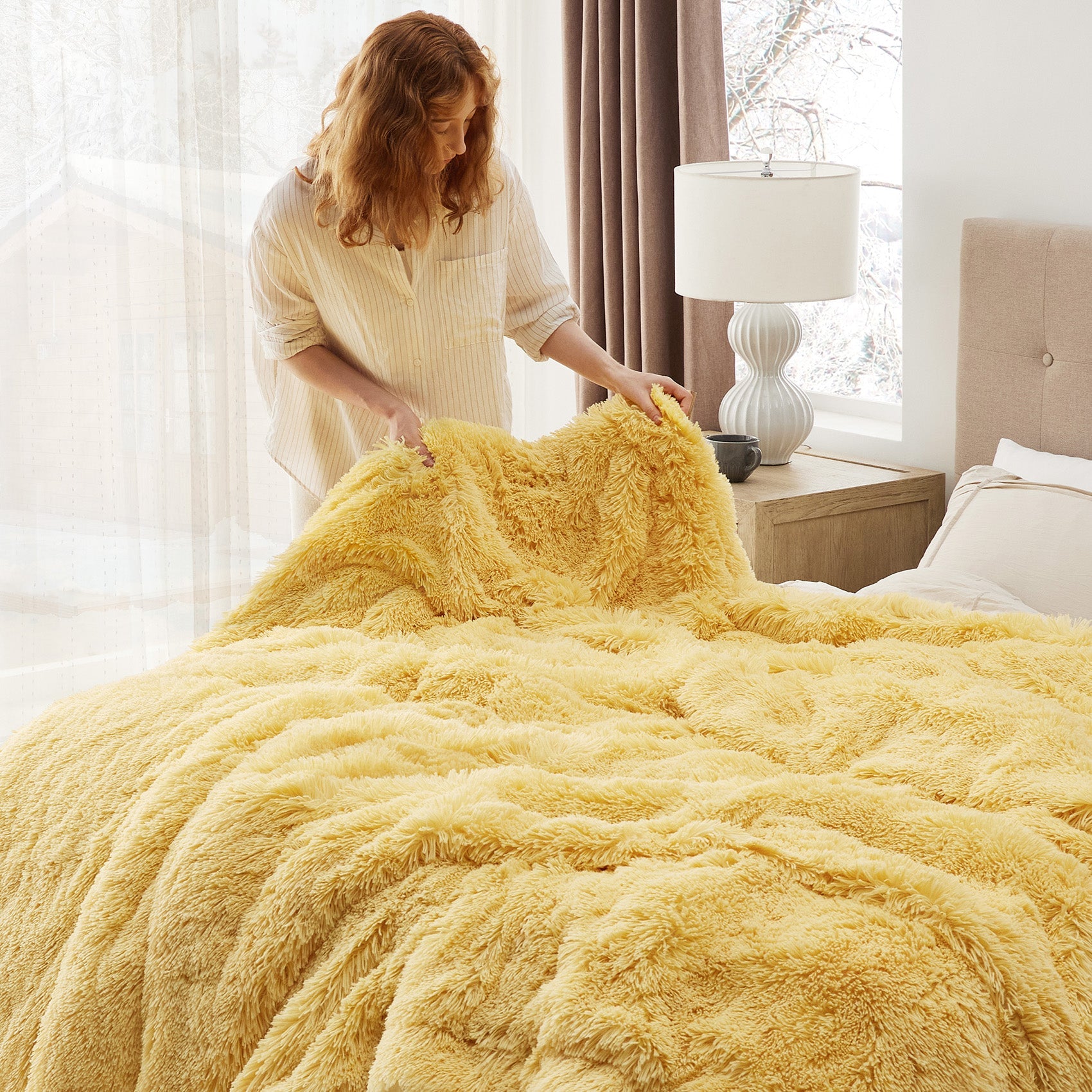 Fuzzy Faux Fur Blanket