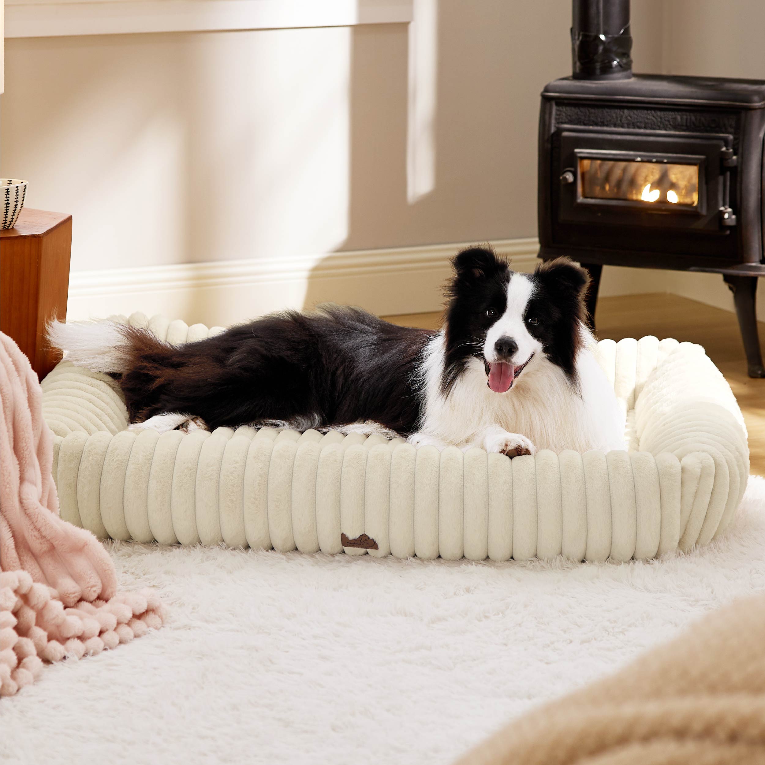 Corduroy Fleece Pet Bed