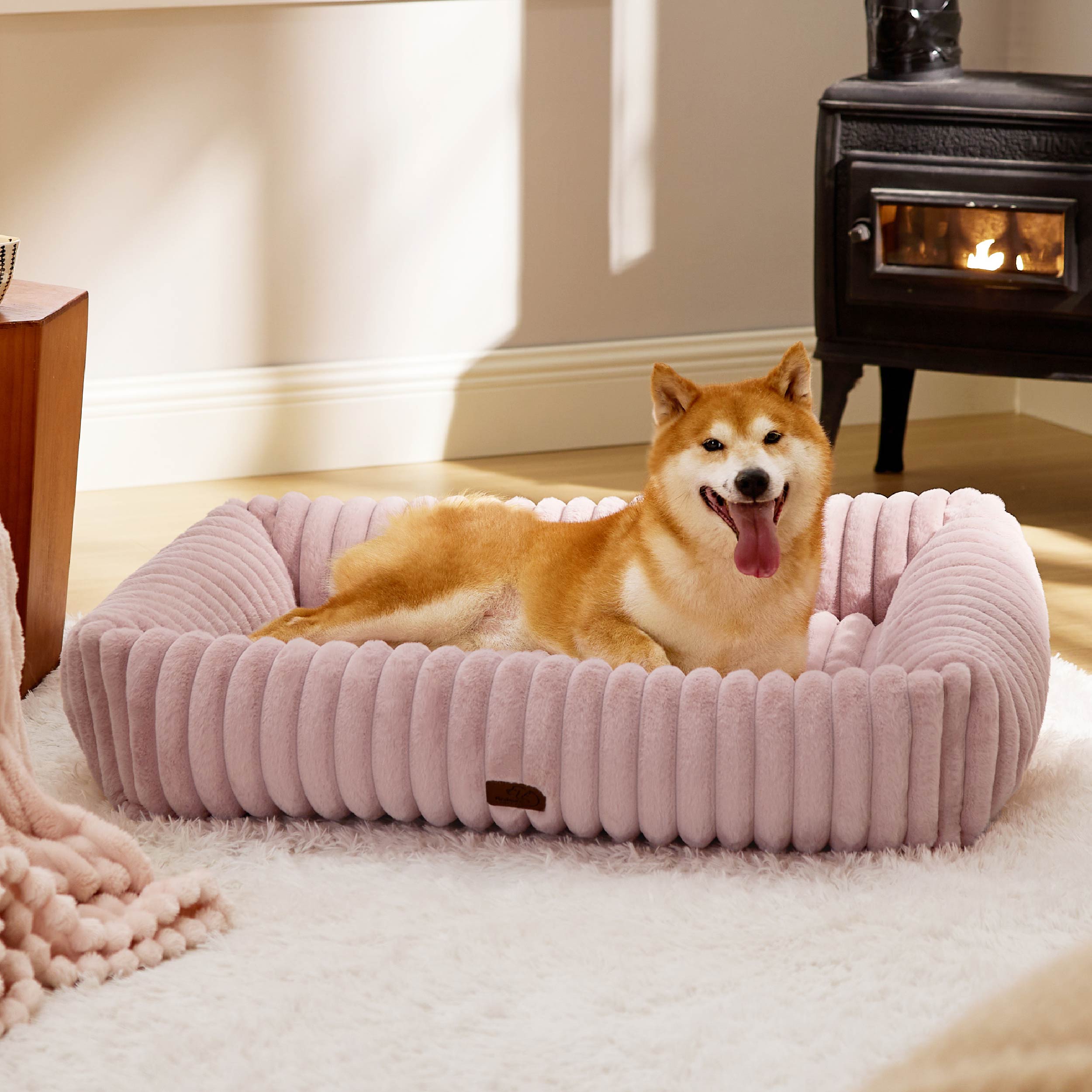 Corduroy Fleece Pet Bed