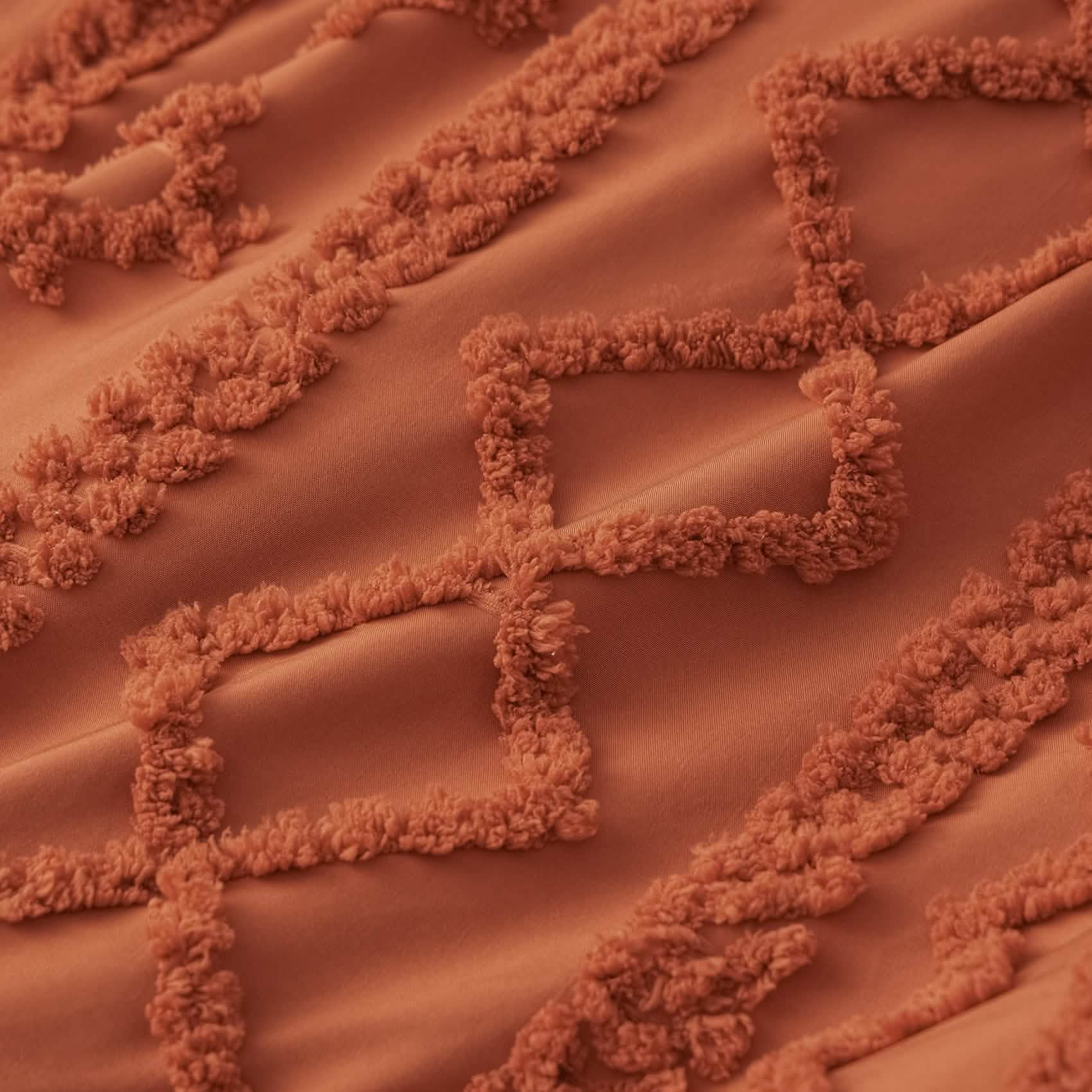 Boho Tufted Embroidery Duvet Cover Set