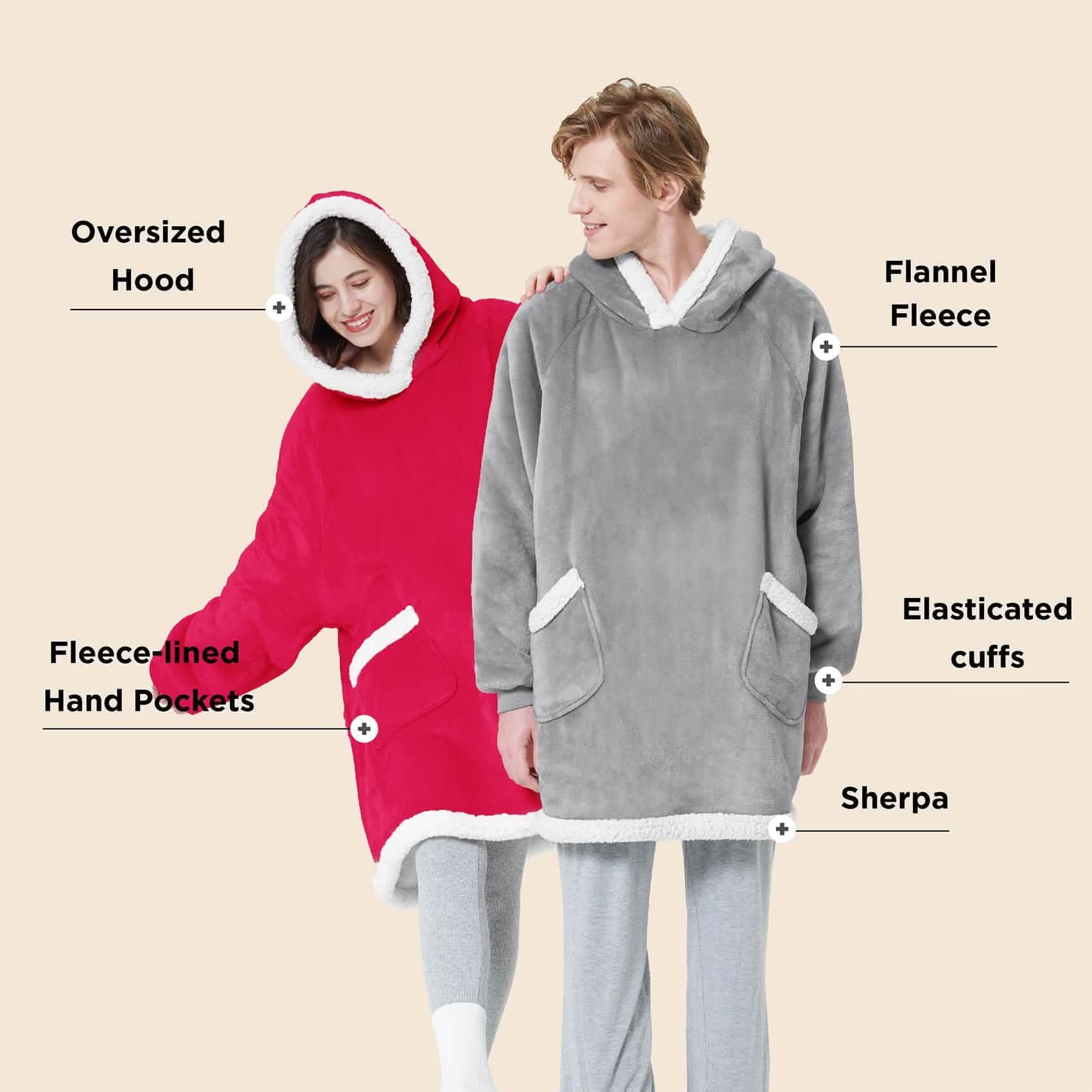 Sherpa Fleece Blanket Hoodie