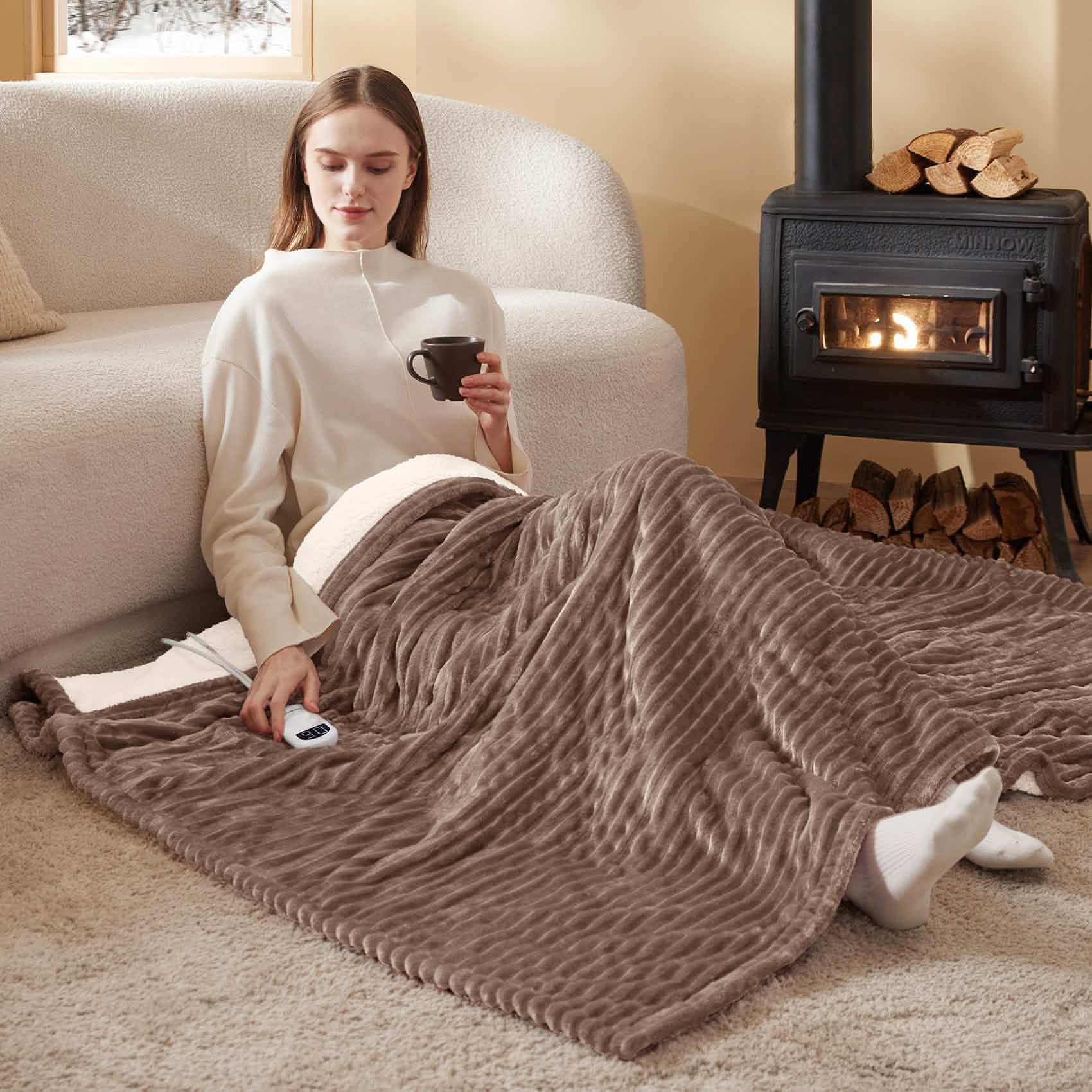 GentleSoft® Ribbed Heated Blanket