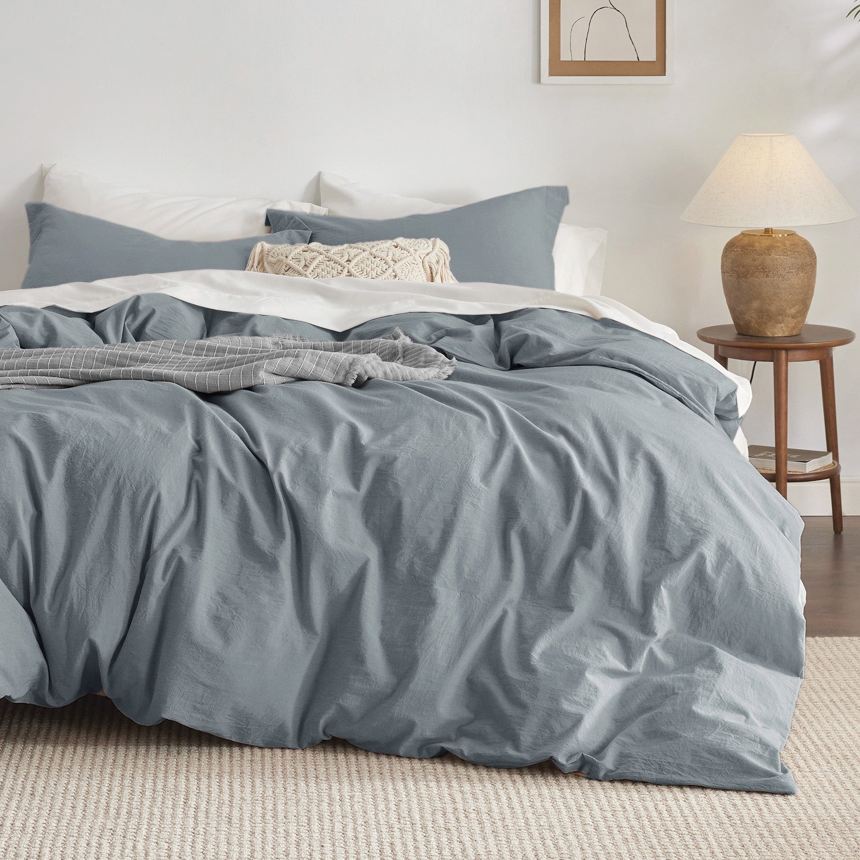 GentleSoft® Washed Cotton Duvet Cover Set