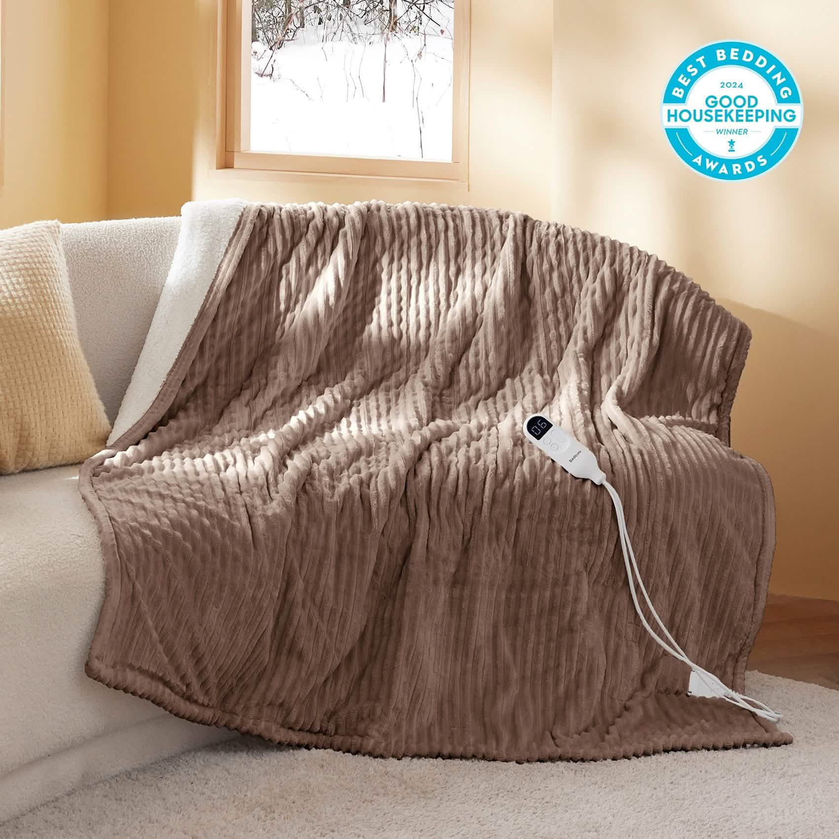 GentleSoft® Ribbed Heated Blanket