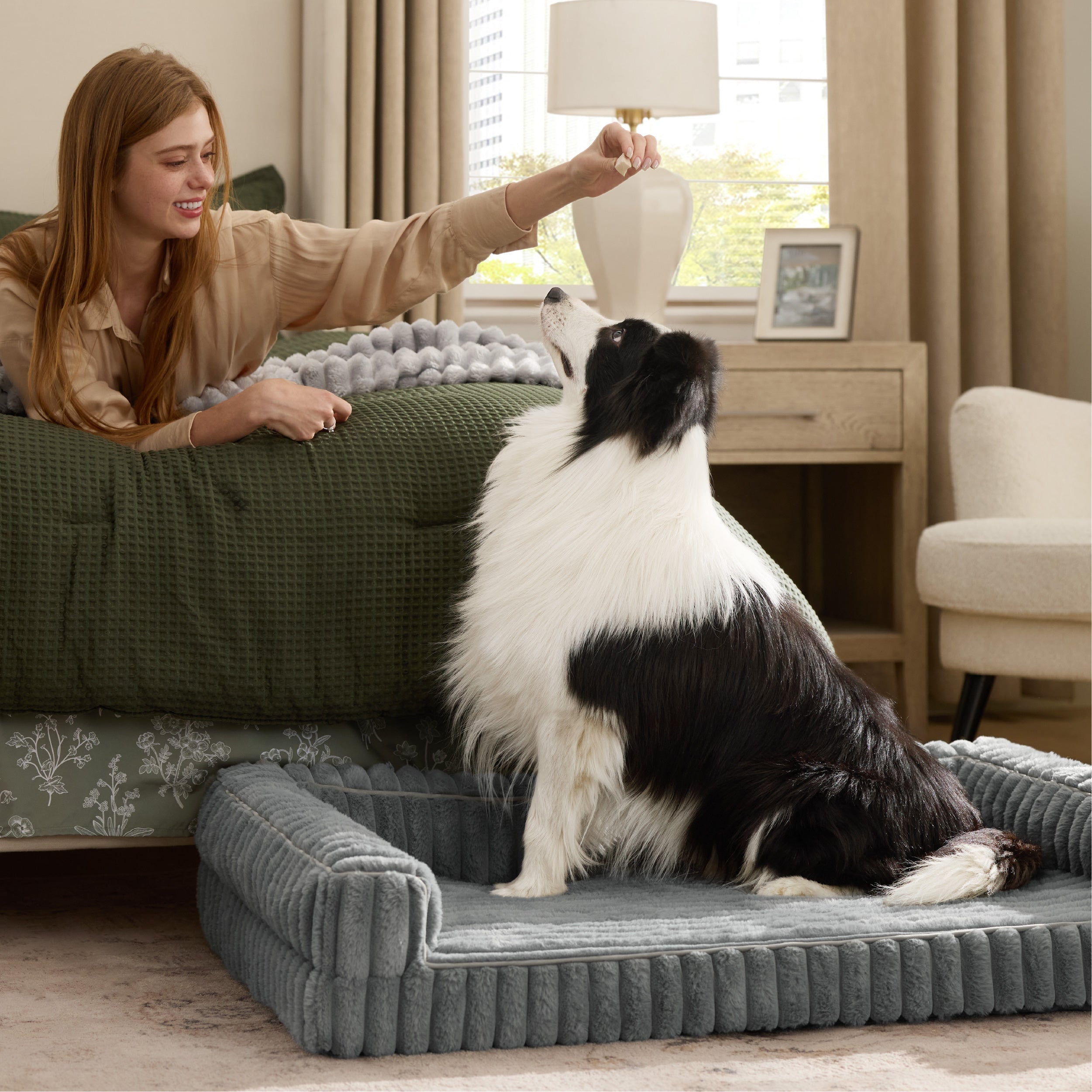Corduroy Fleece Pet Sofa