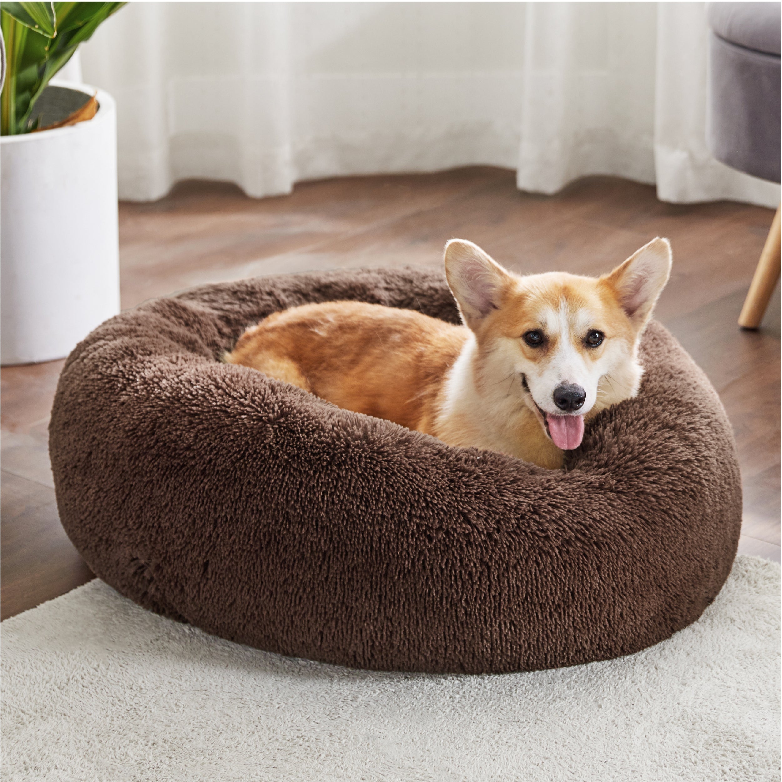 Calming Donut Bed for Dogs and Cats