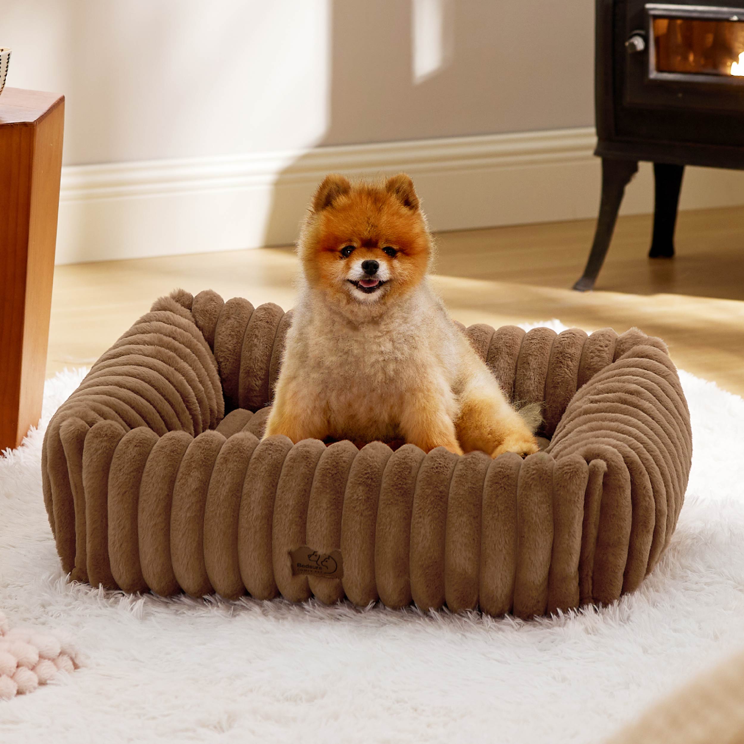 Corduroy Fleece Pet Bed