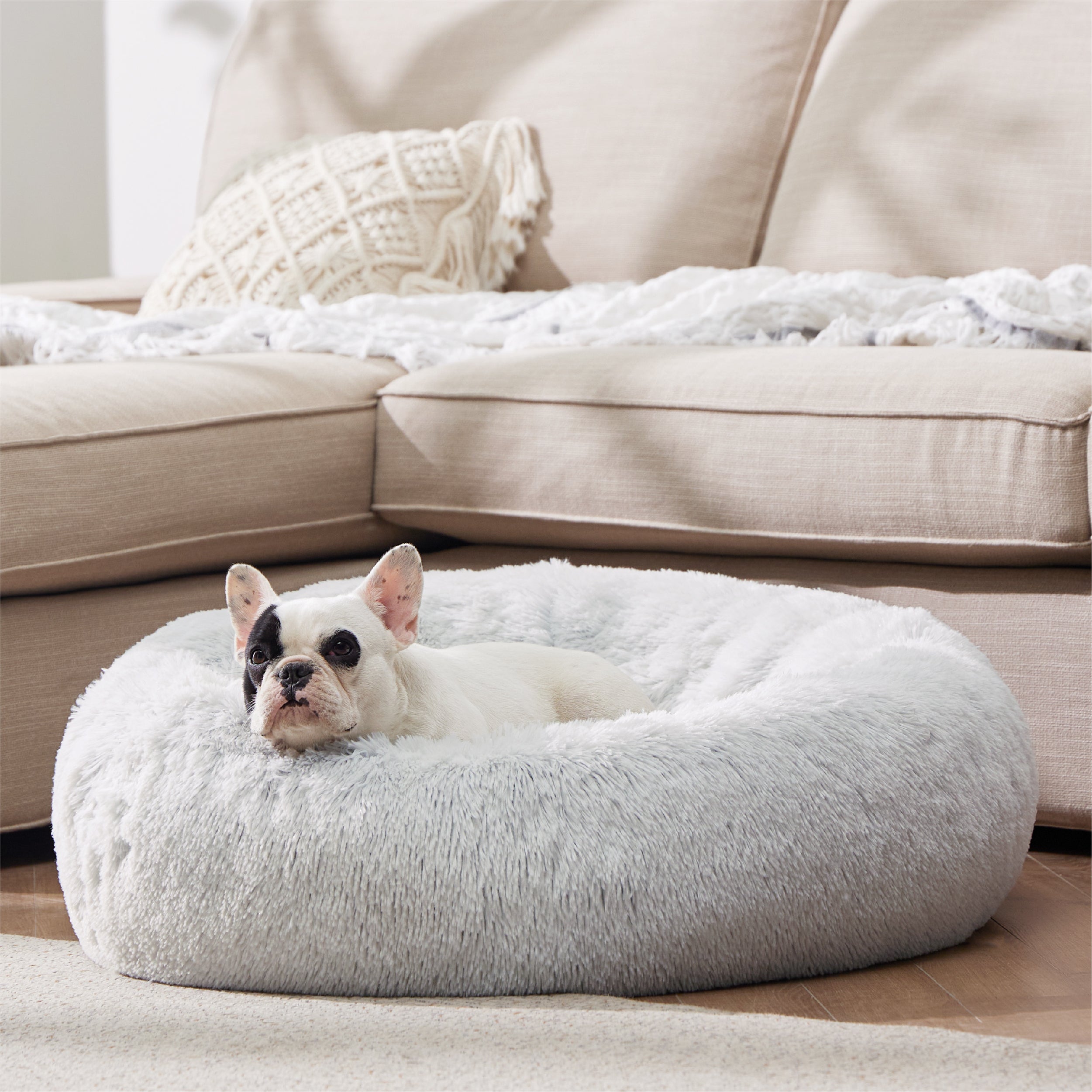 Calming Donut Bed for Dogs and Cats