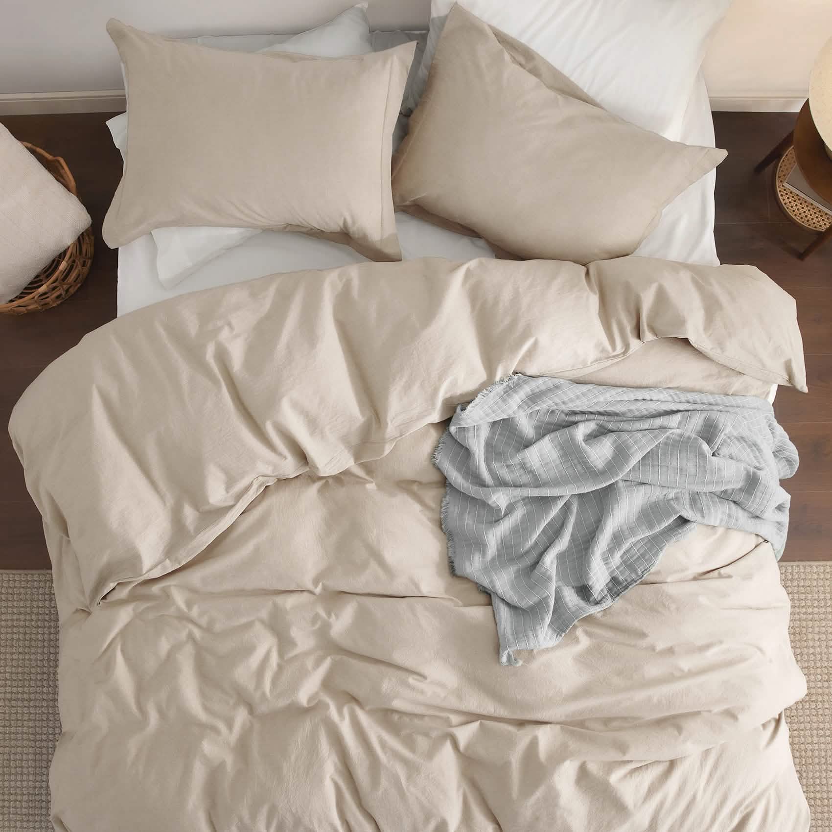GentleSoft® Washed Cotton Duvet Cover Set