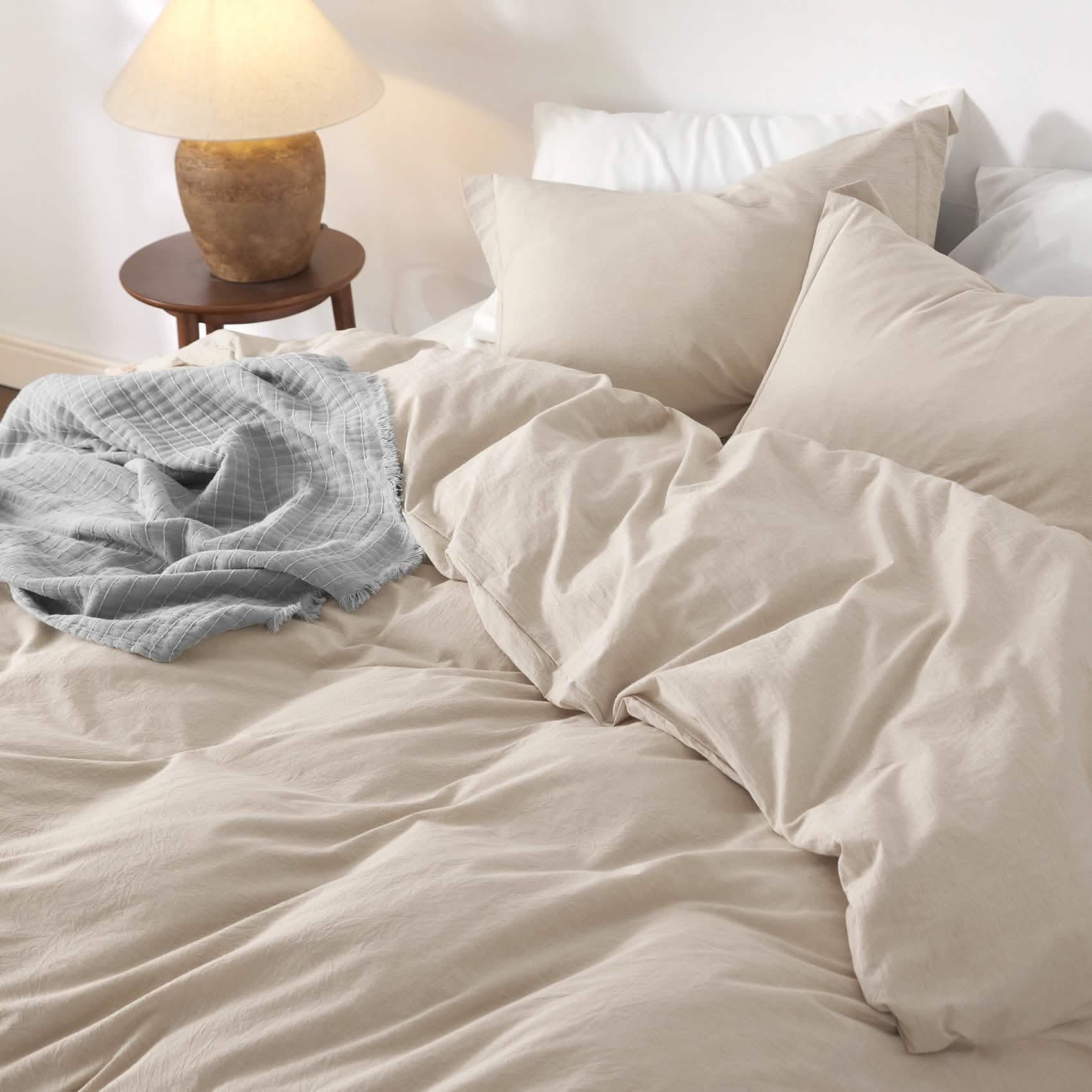 GentleSoft® Washed Cotton Duvet Cover Set