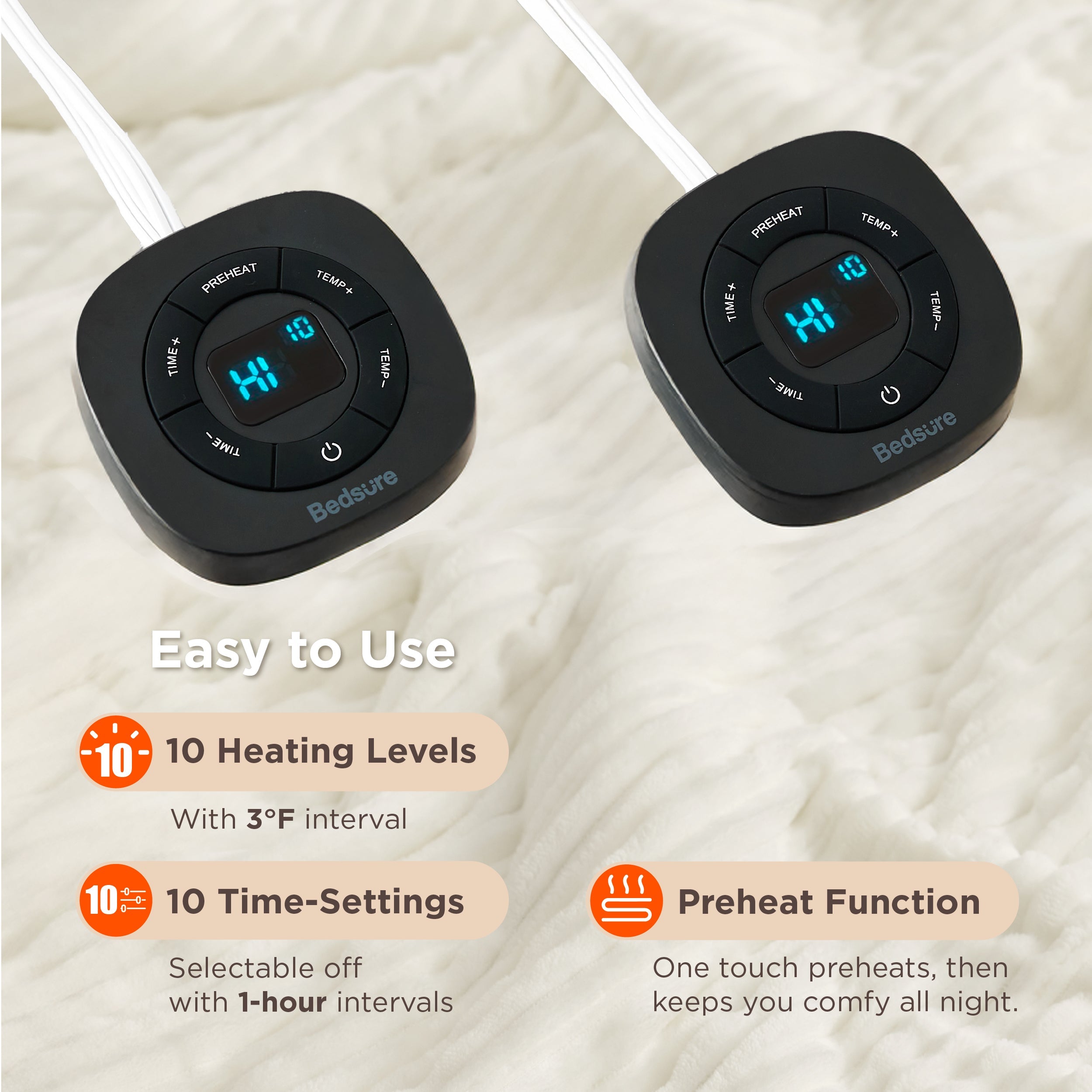 GentleSoft® Ribbed Heated Blanket