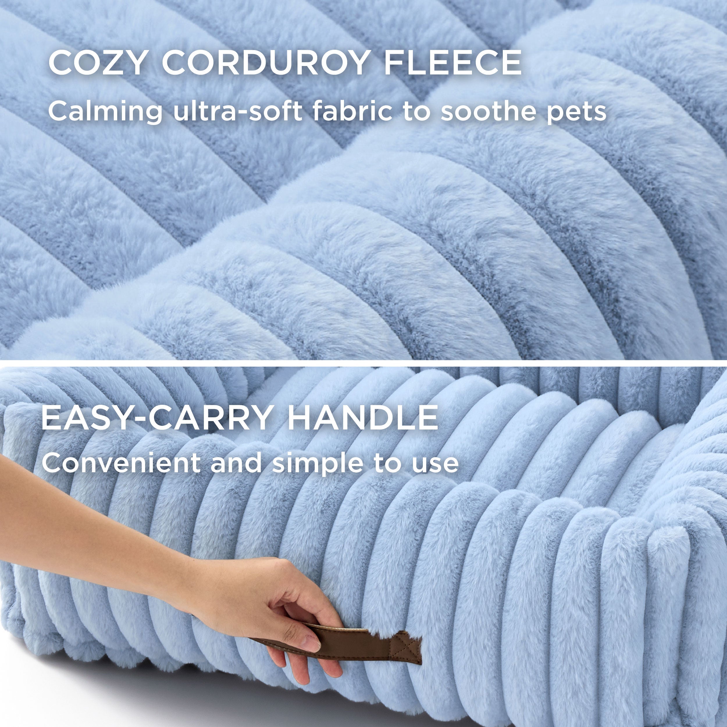 Corduroy Fleece Pet Bed