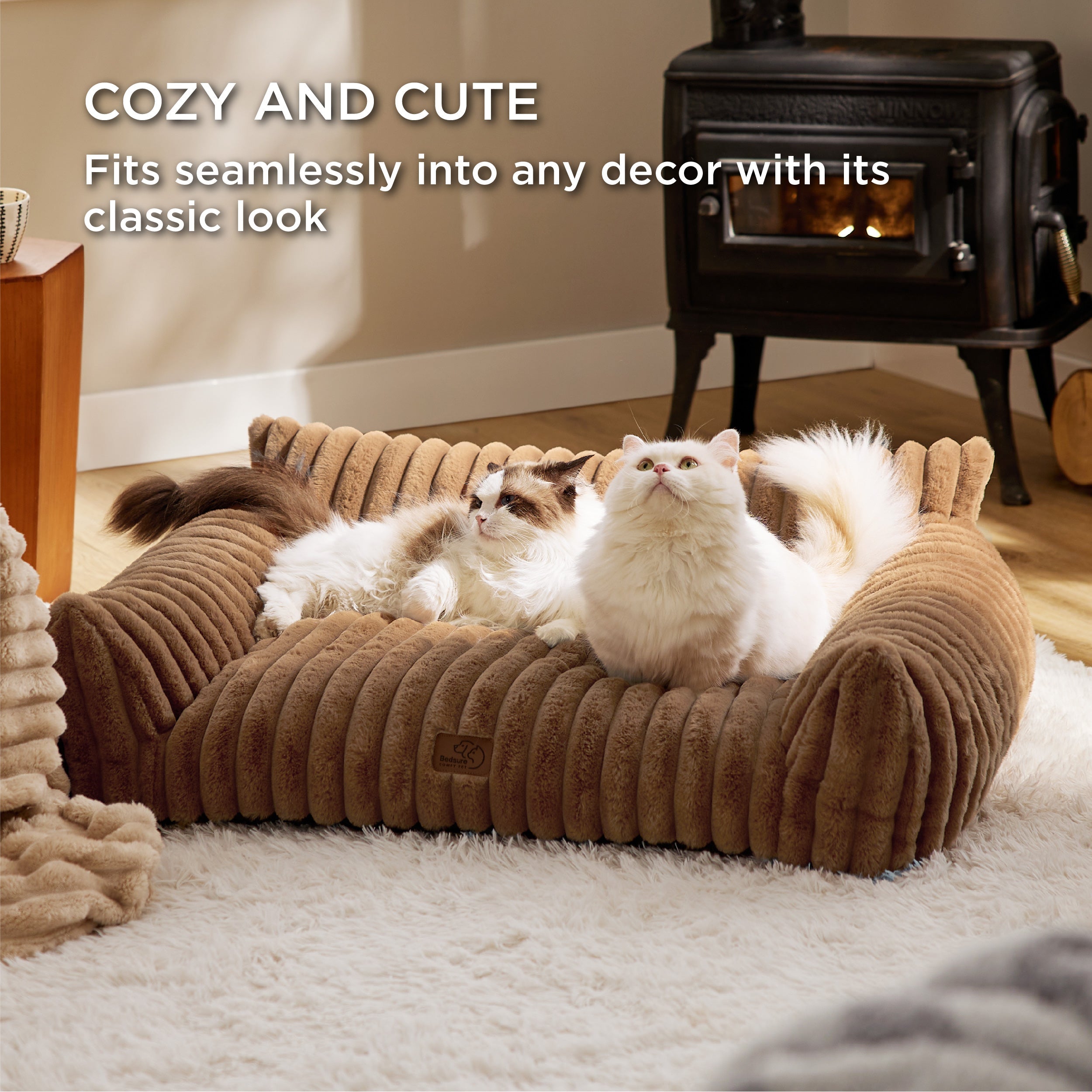 Corduroy Fleece Cat Couch