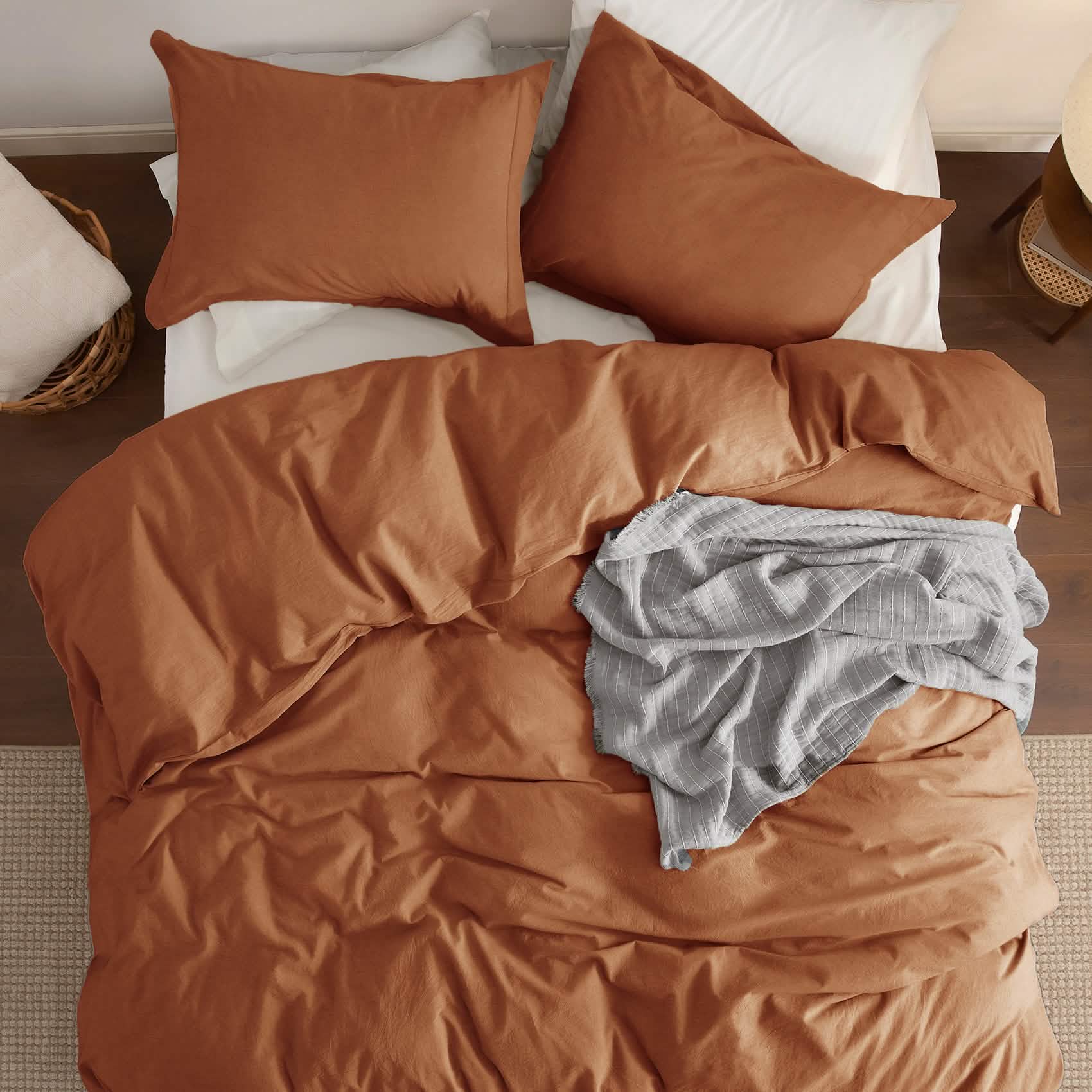GentleSoft® Washed Cotton Duvet Cover Set