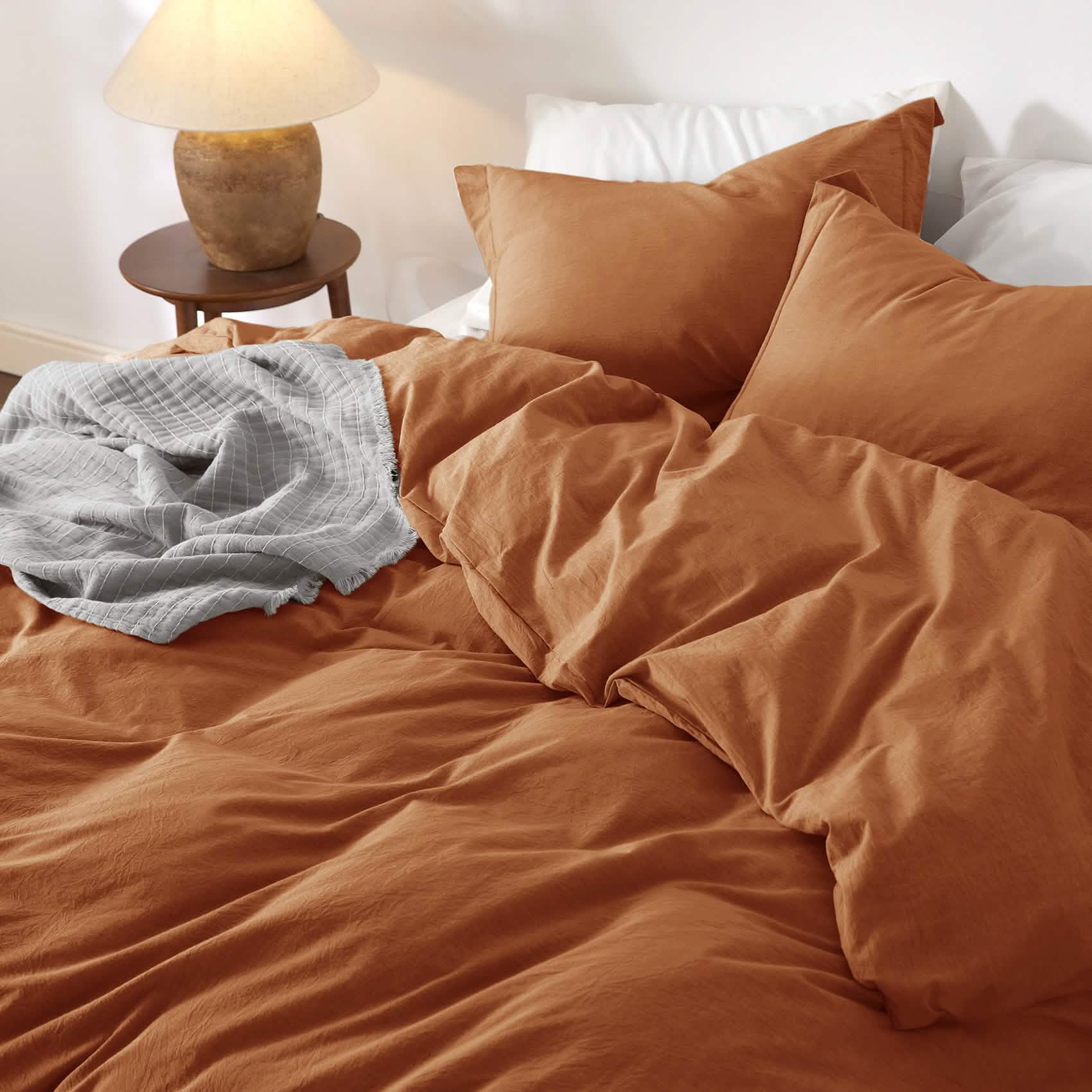 GentleSoft® Washed Cotton Duvet Cover Set
