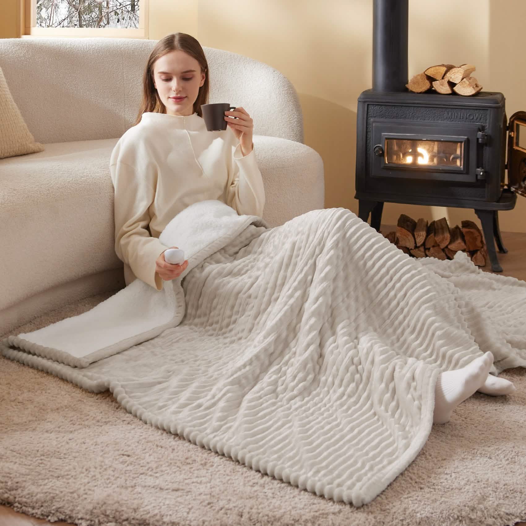 GentleSoft® Ribbed Heated Blanket