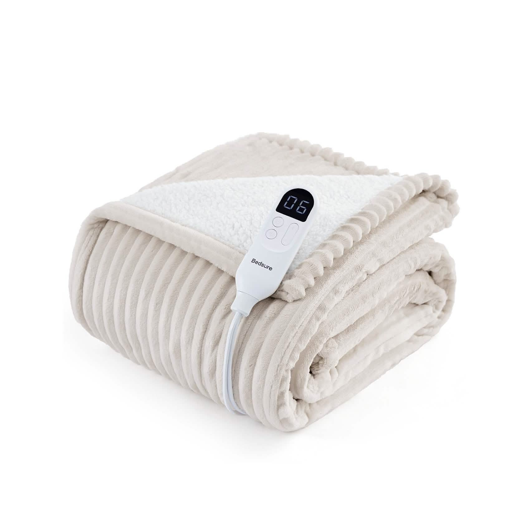 GentleSoft™ Ribbed Flannel Heated Blanket