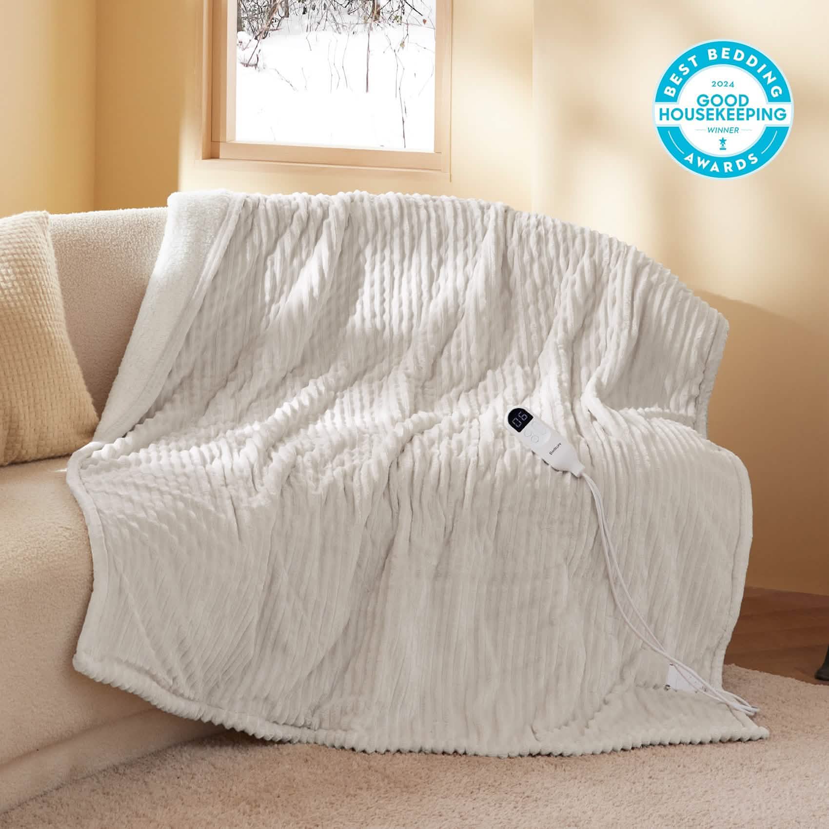GentleSoft® Ribbed Heated Blanket