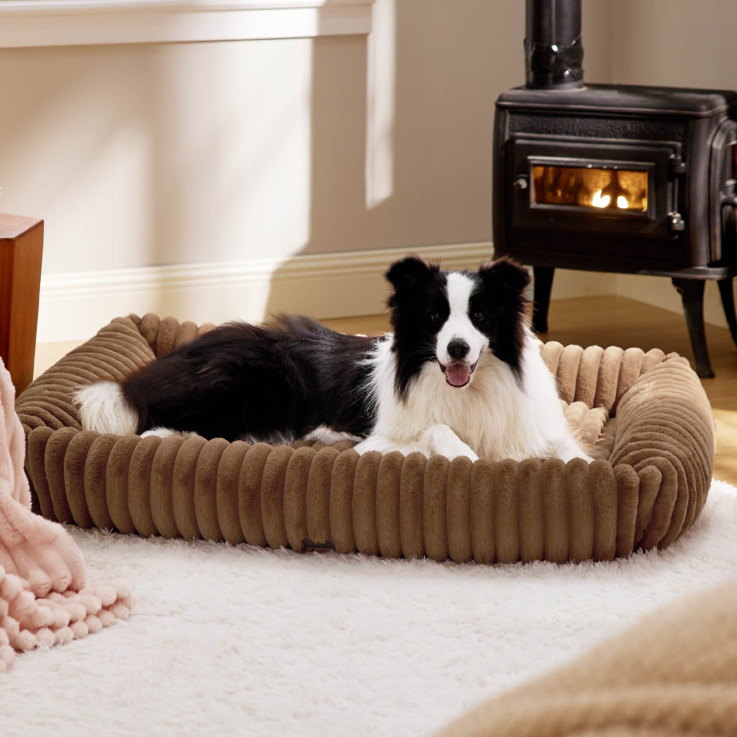 Corduroy Fleece Pet Bed