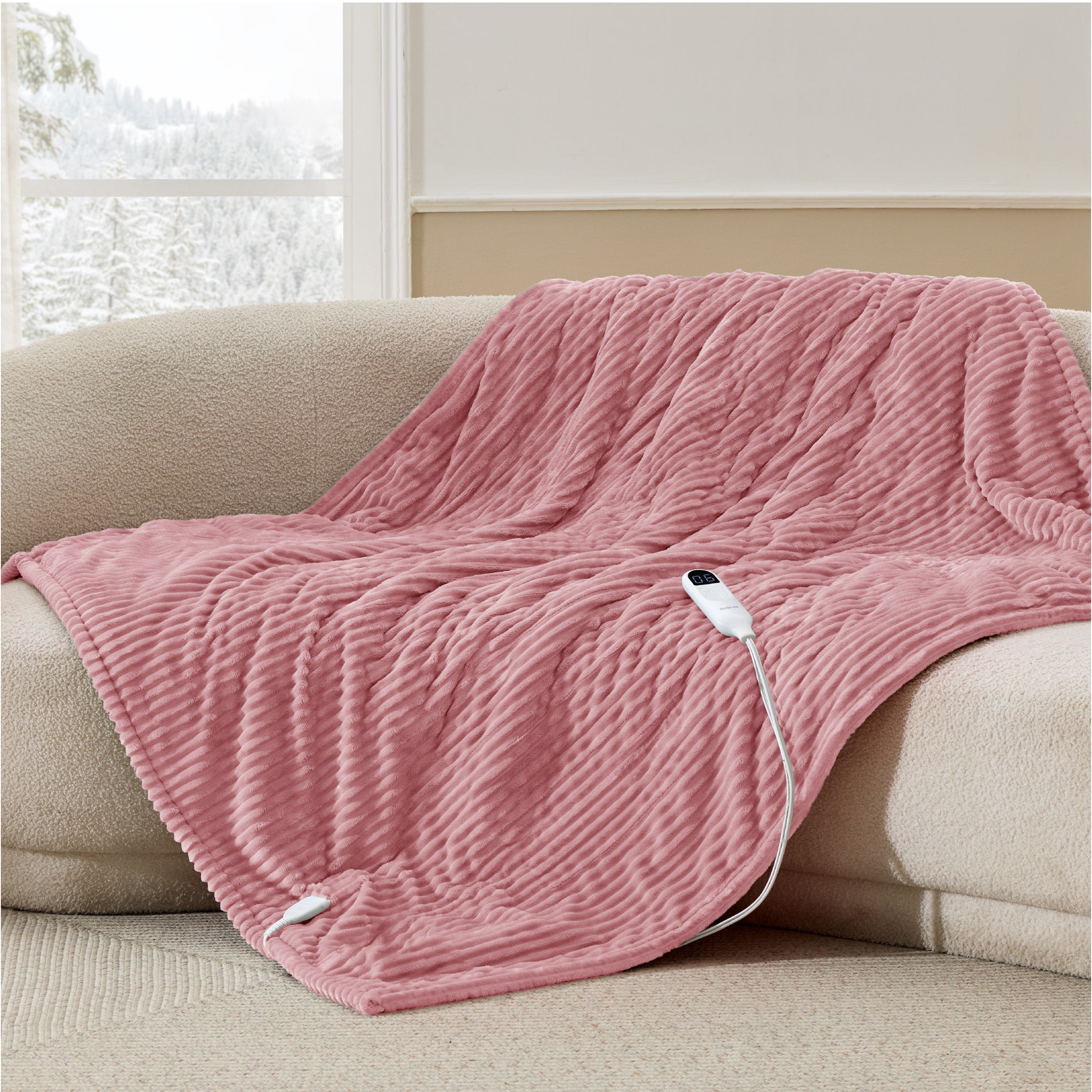 GentleSoft® Ribbed Heated Blanket