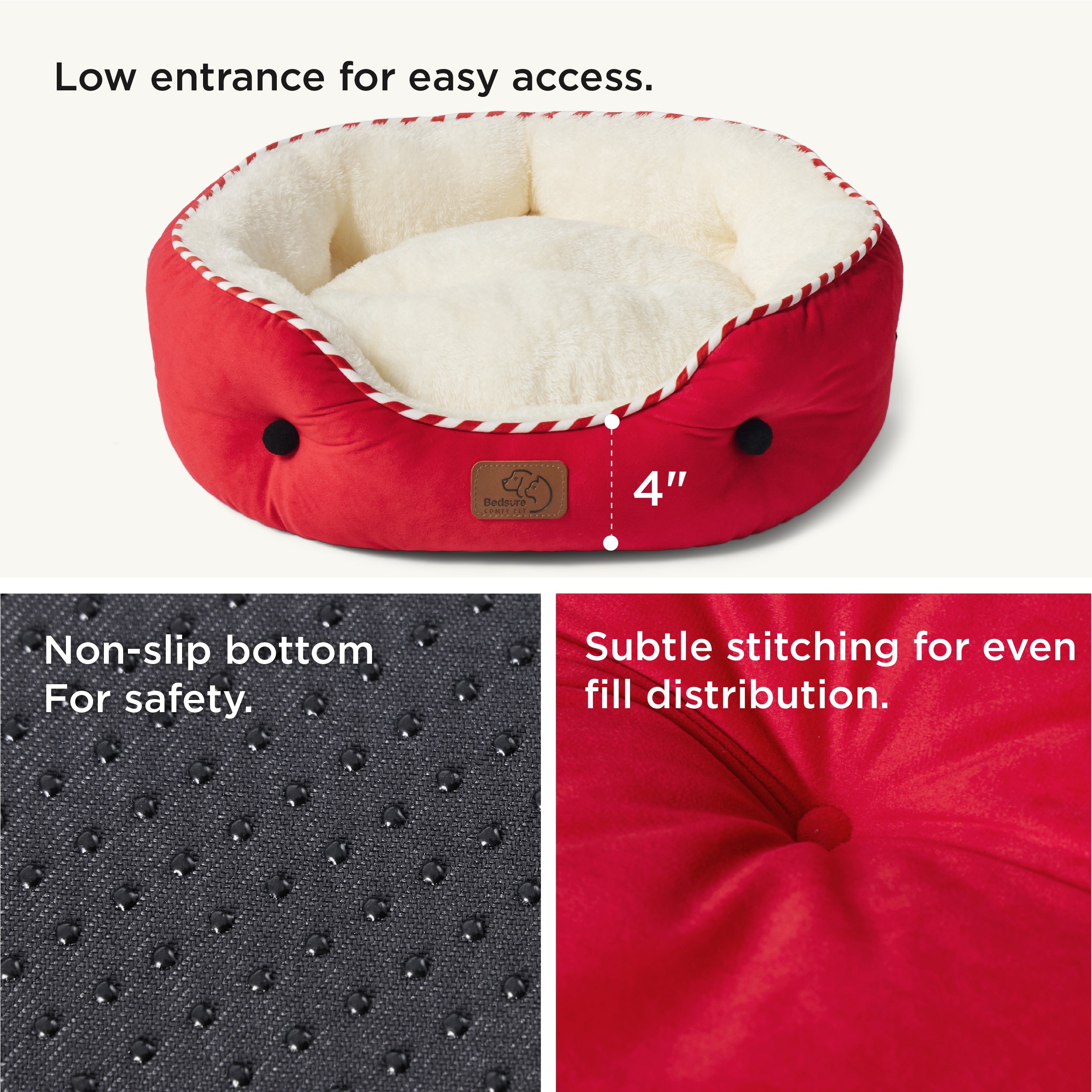 Solid Round Pet Bed