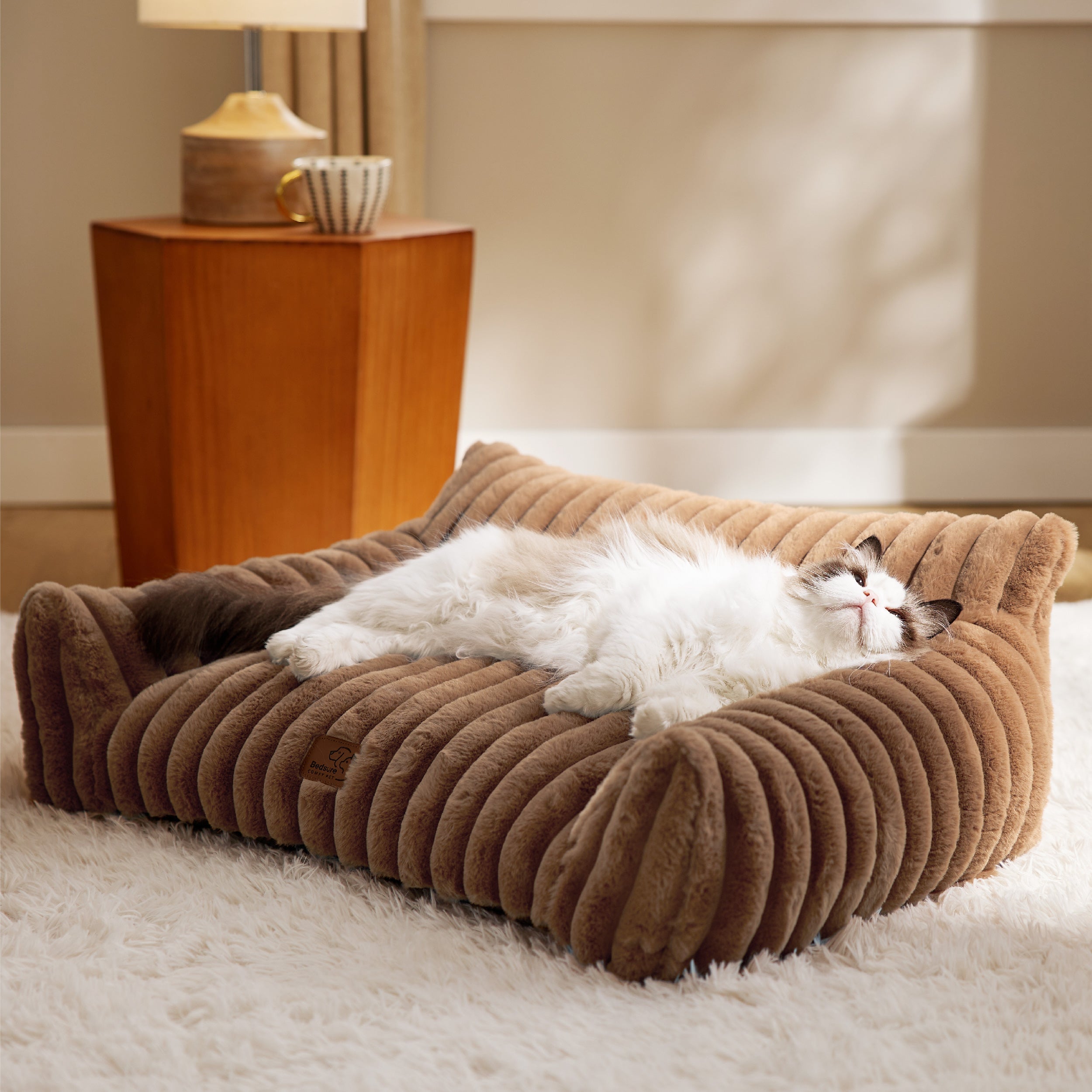 Corduroy Fleece Cat Couch