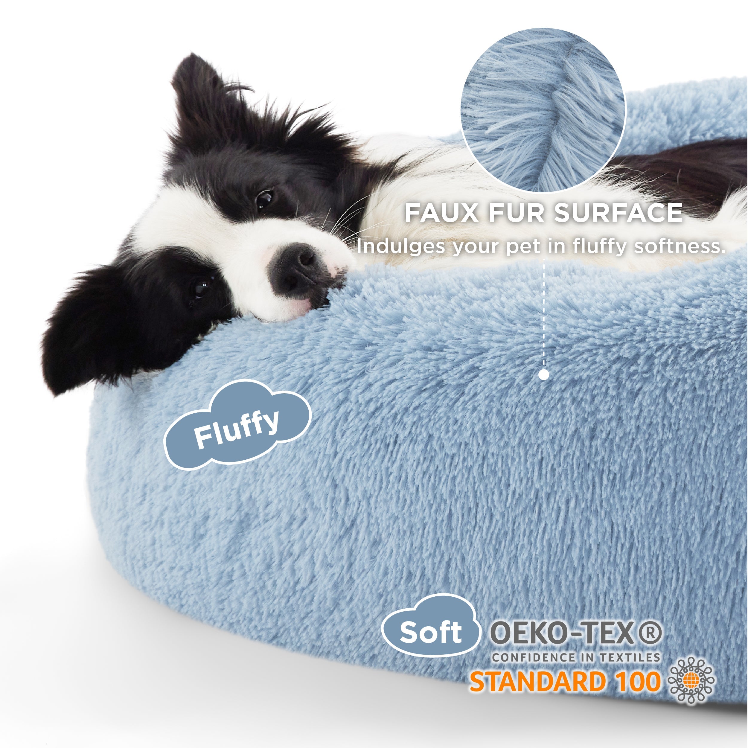 Calming Donut Bed for Dogs and Cats