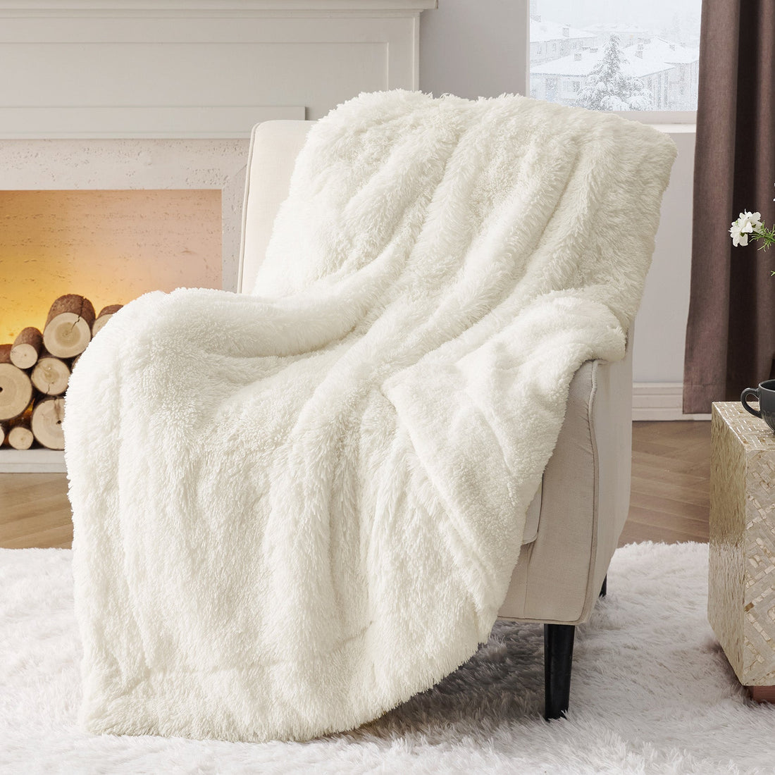Fuzzy Faux Fur Blanket