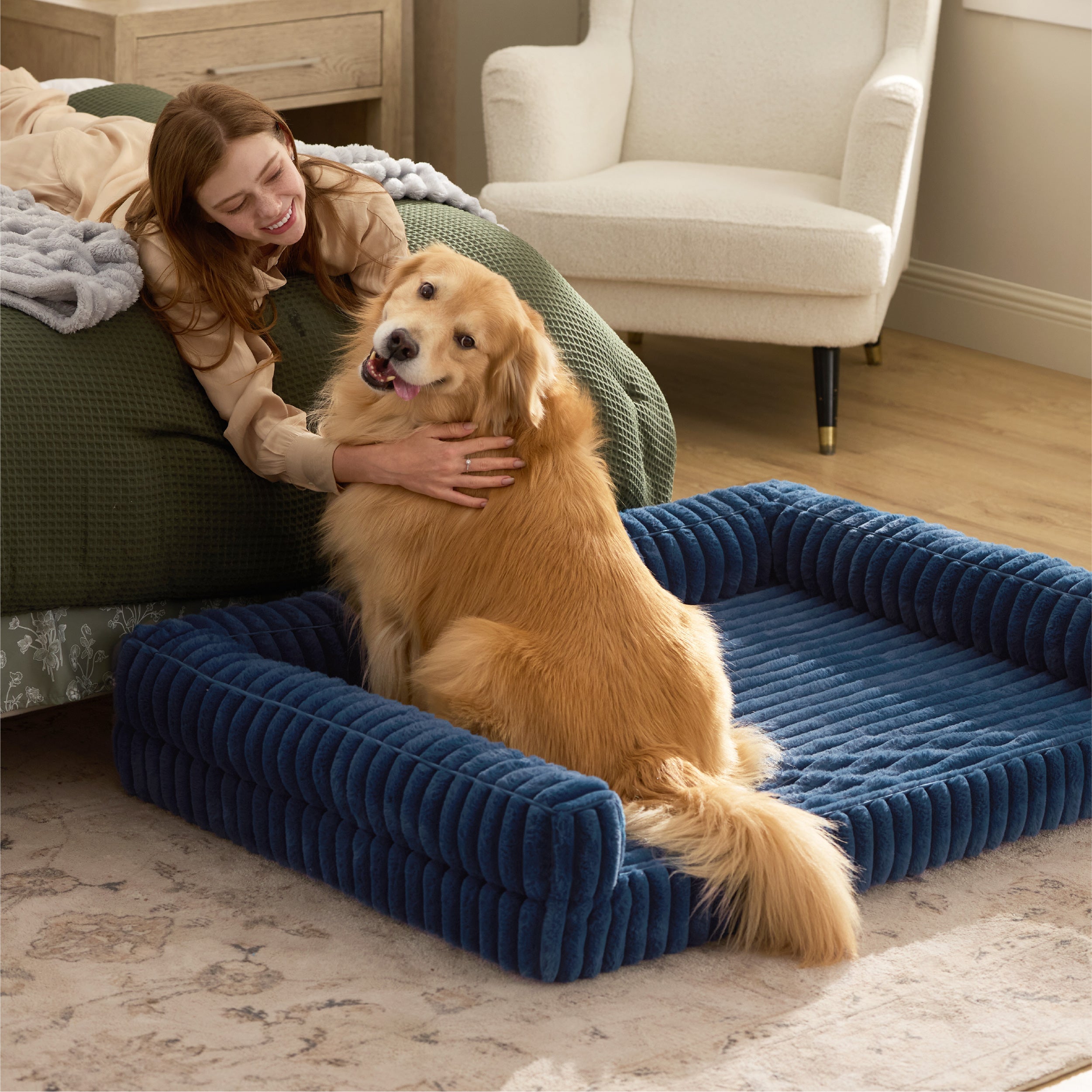 Corduroy Fleece Pet Sofa