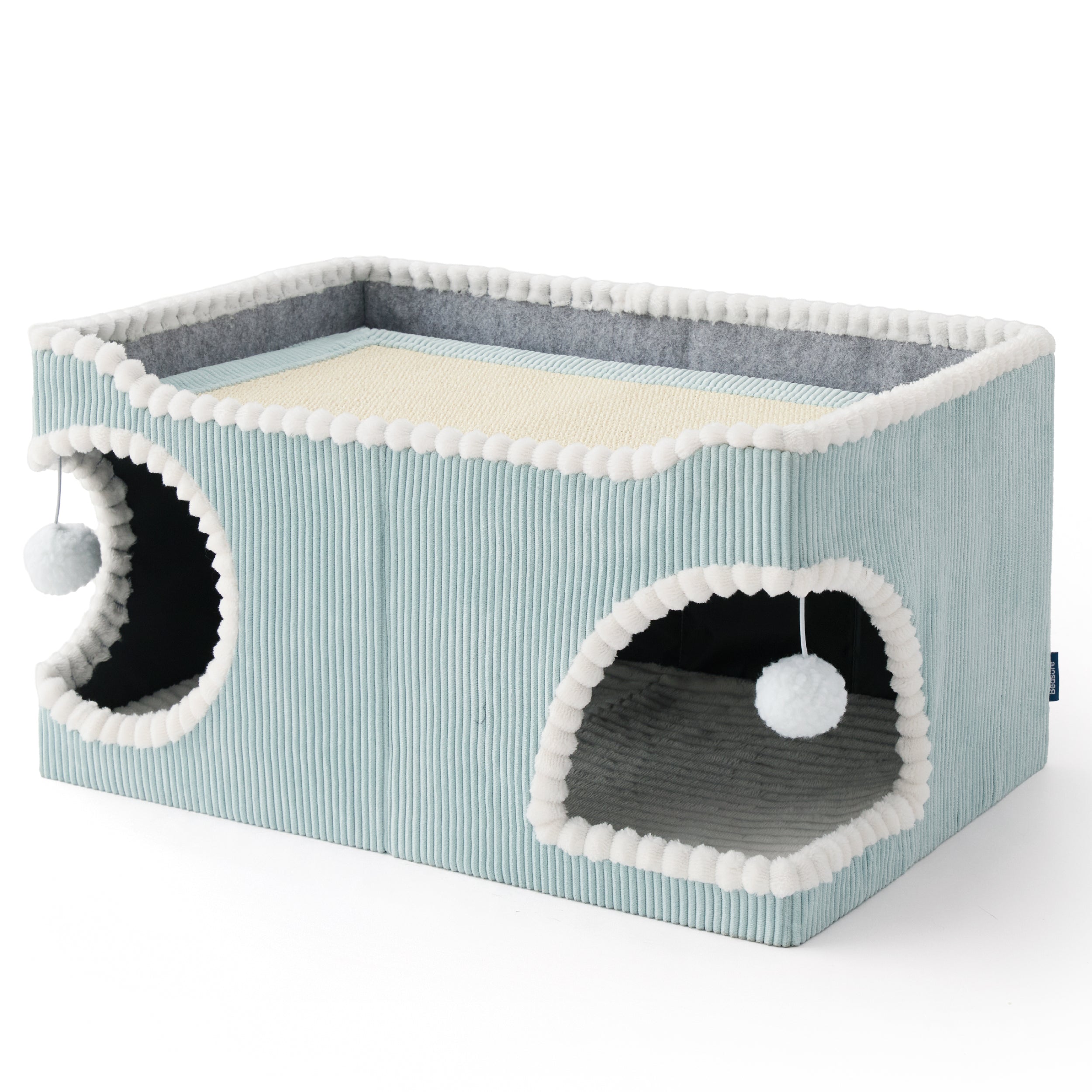 2-in-1 Corduroy Cat Scratcher House
