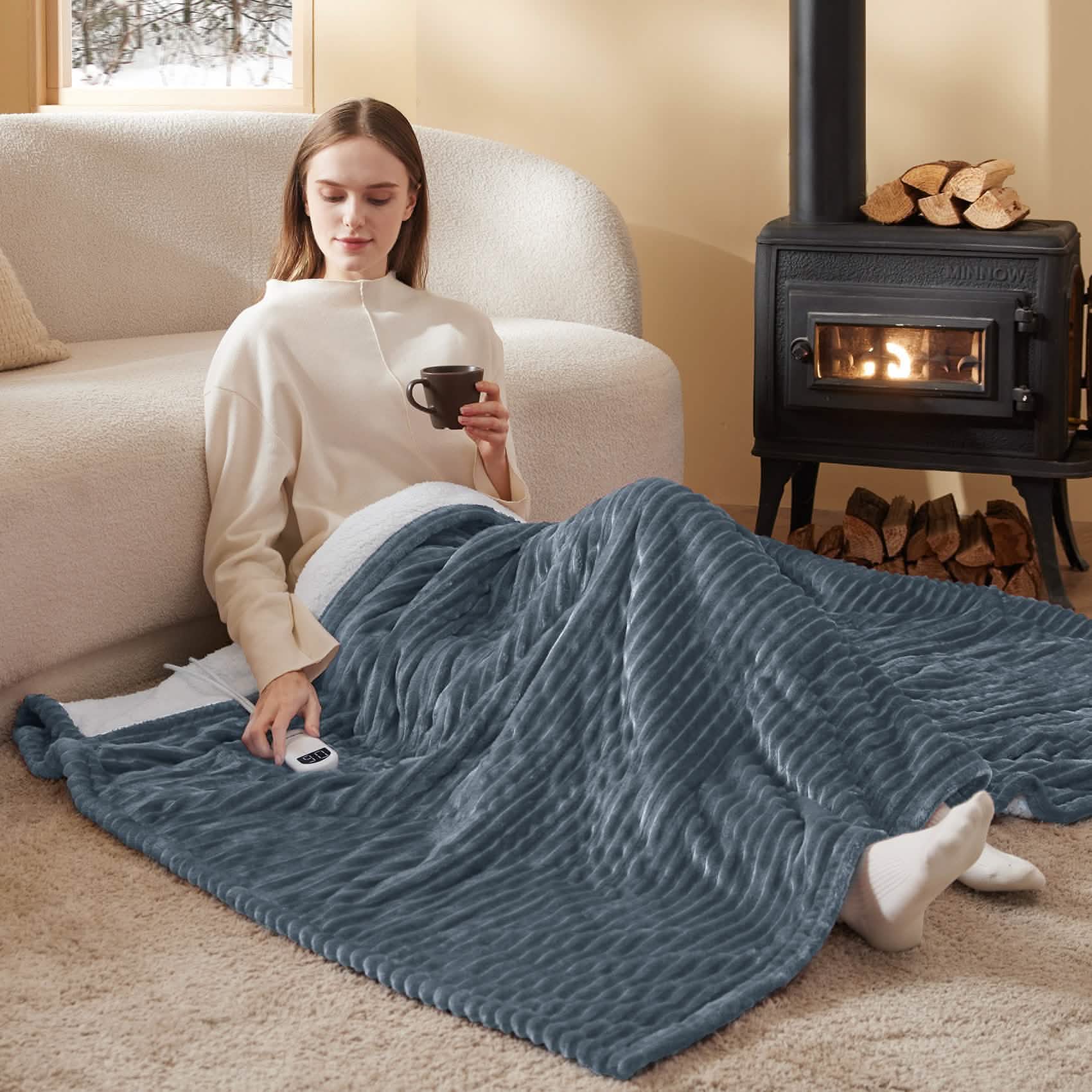 GentleSoft® Ribbed Heated Blanket