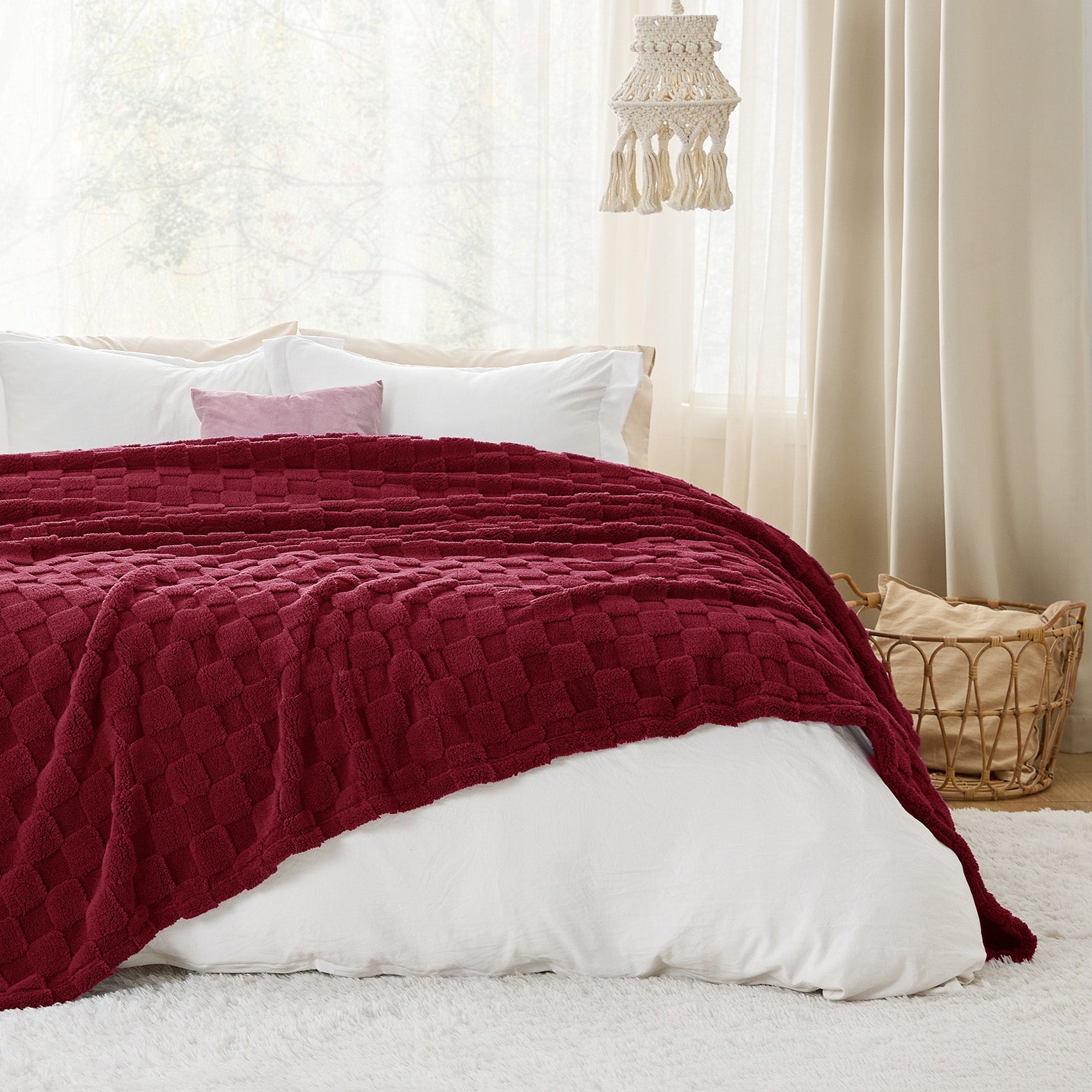 Jacquard Shaggy Sherpa Blanket