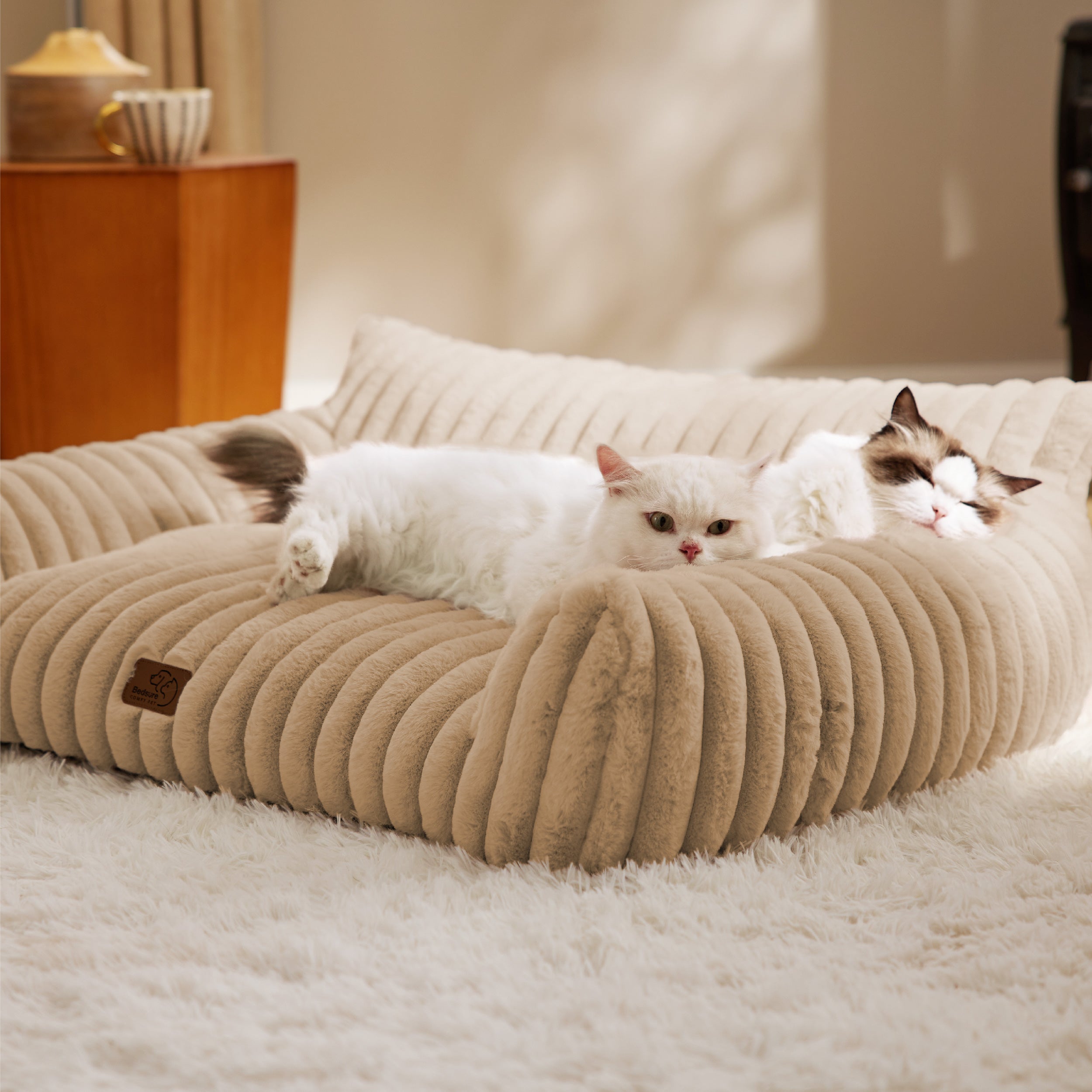 Corduroy Fleece Cat Couch