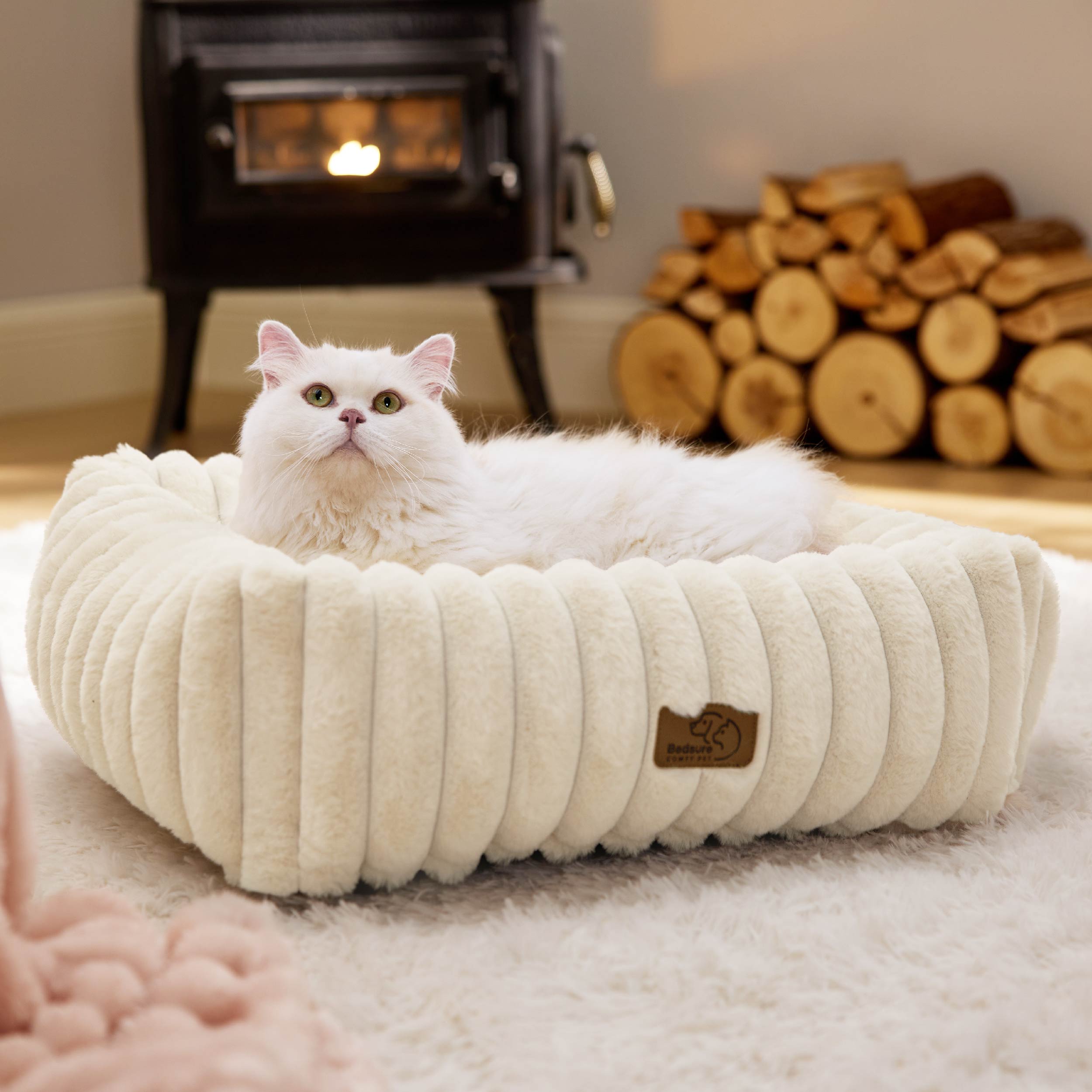 Corduroy Fleece Pet Bed