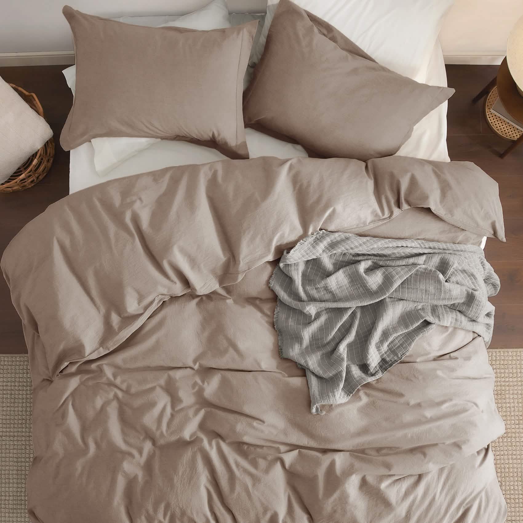 GentleSoft® Washed Cotton Duvet Cover Set