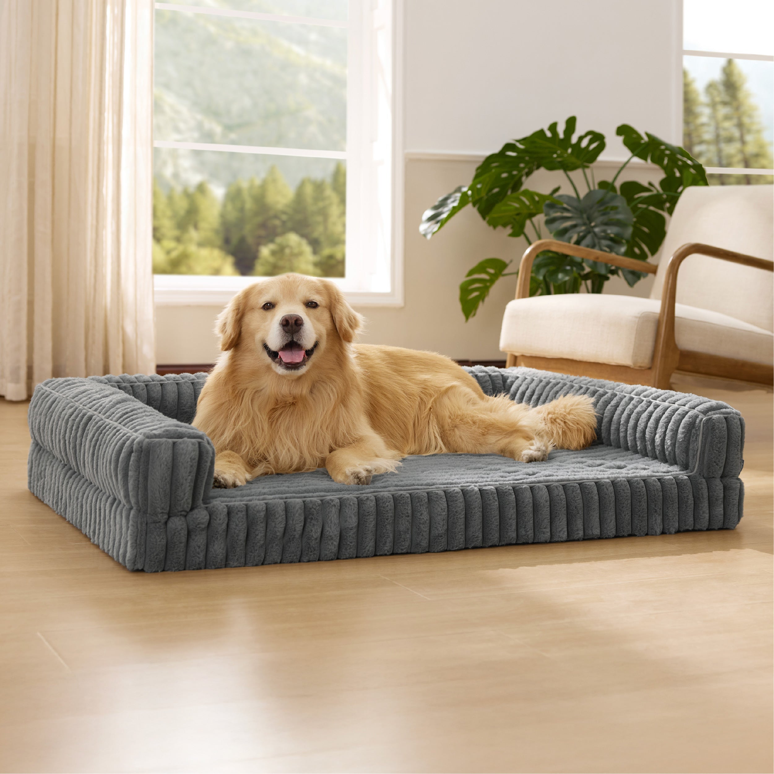 Corduroy Fleece Pet Sofa