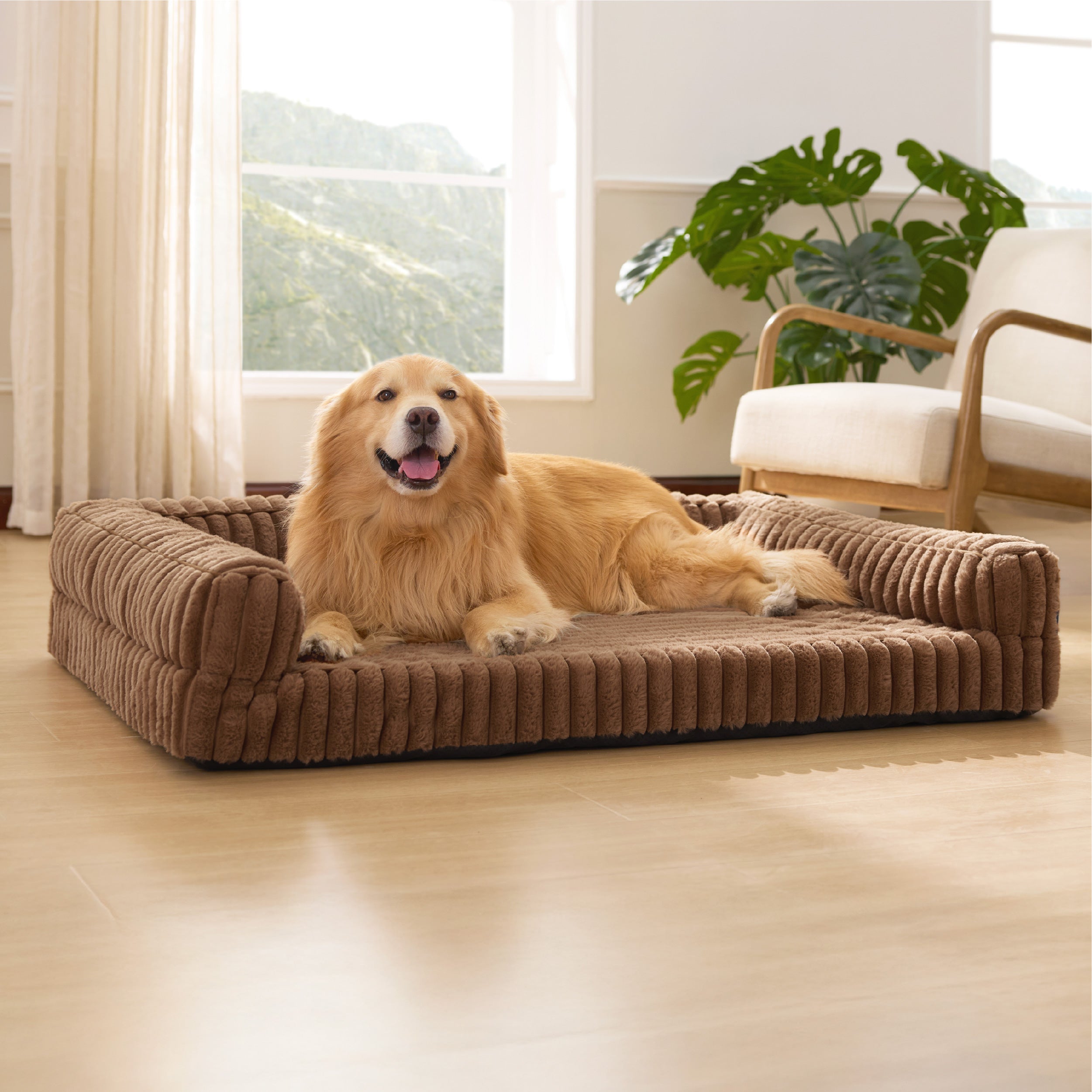 Corduroy Fleece Pet Sofa